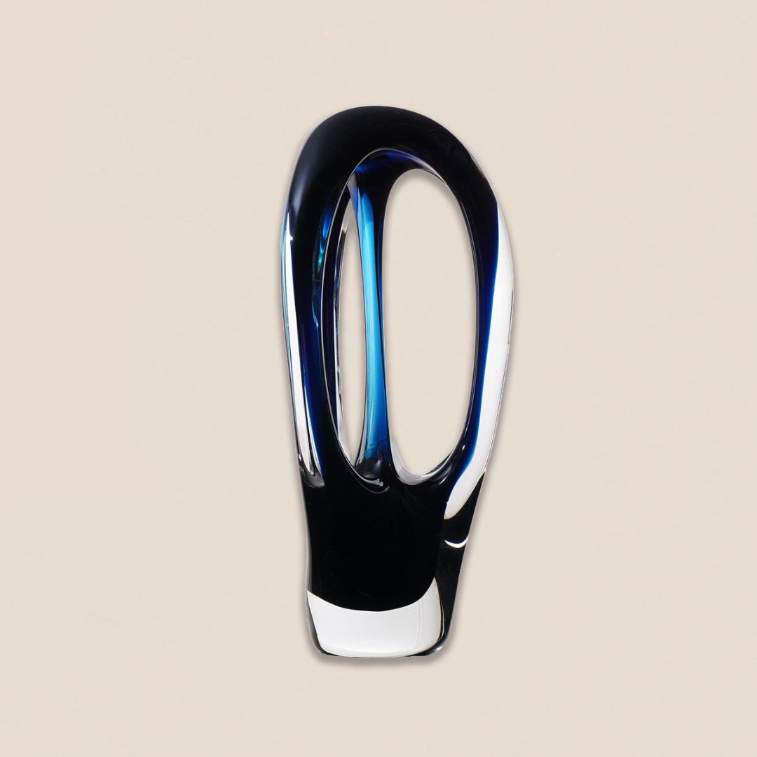 Ocean Essence Hand-Blown Glass Sculpture
