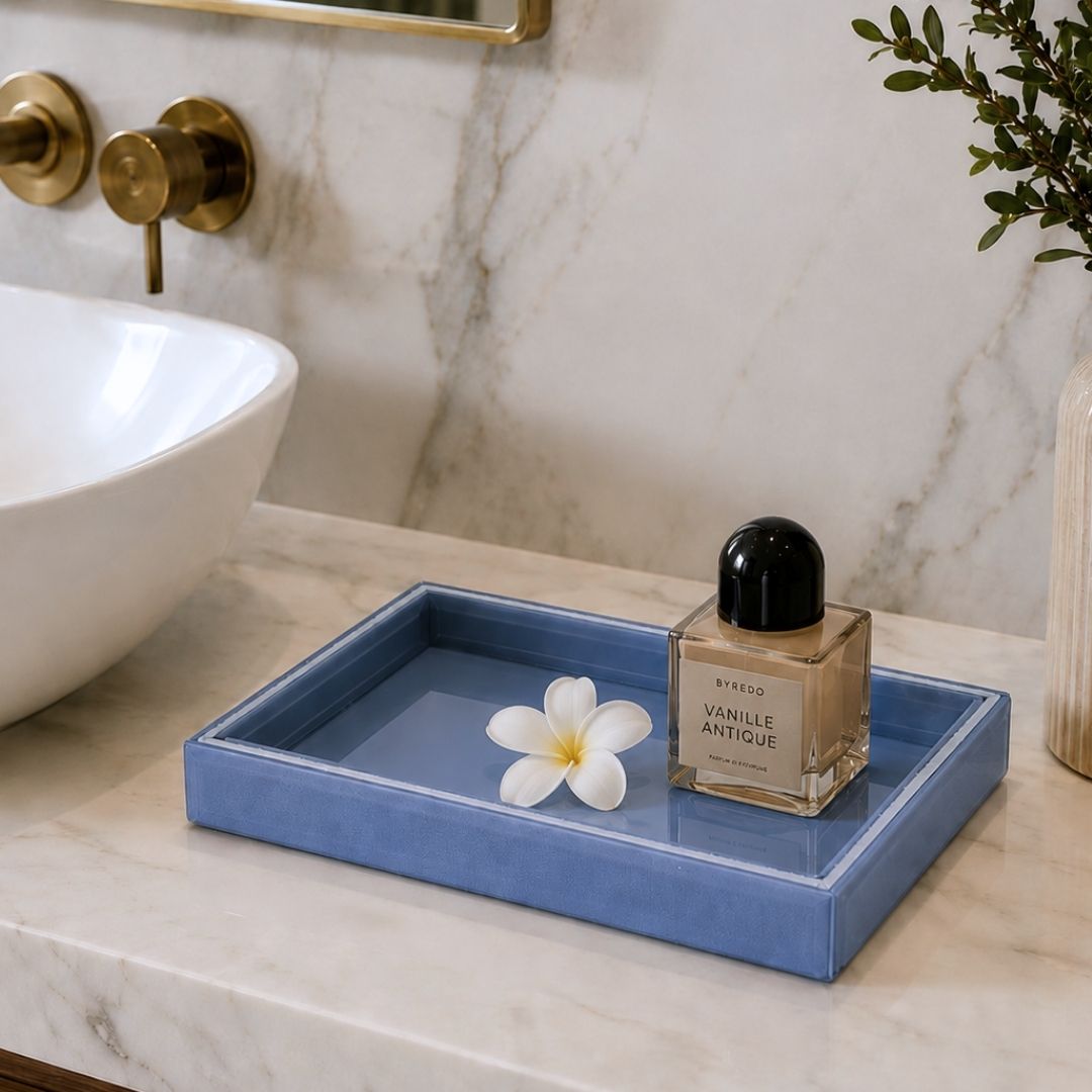 Grey Glass Tray