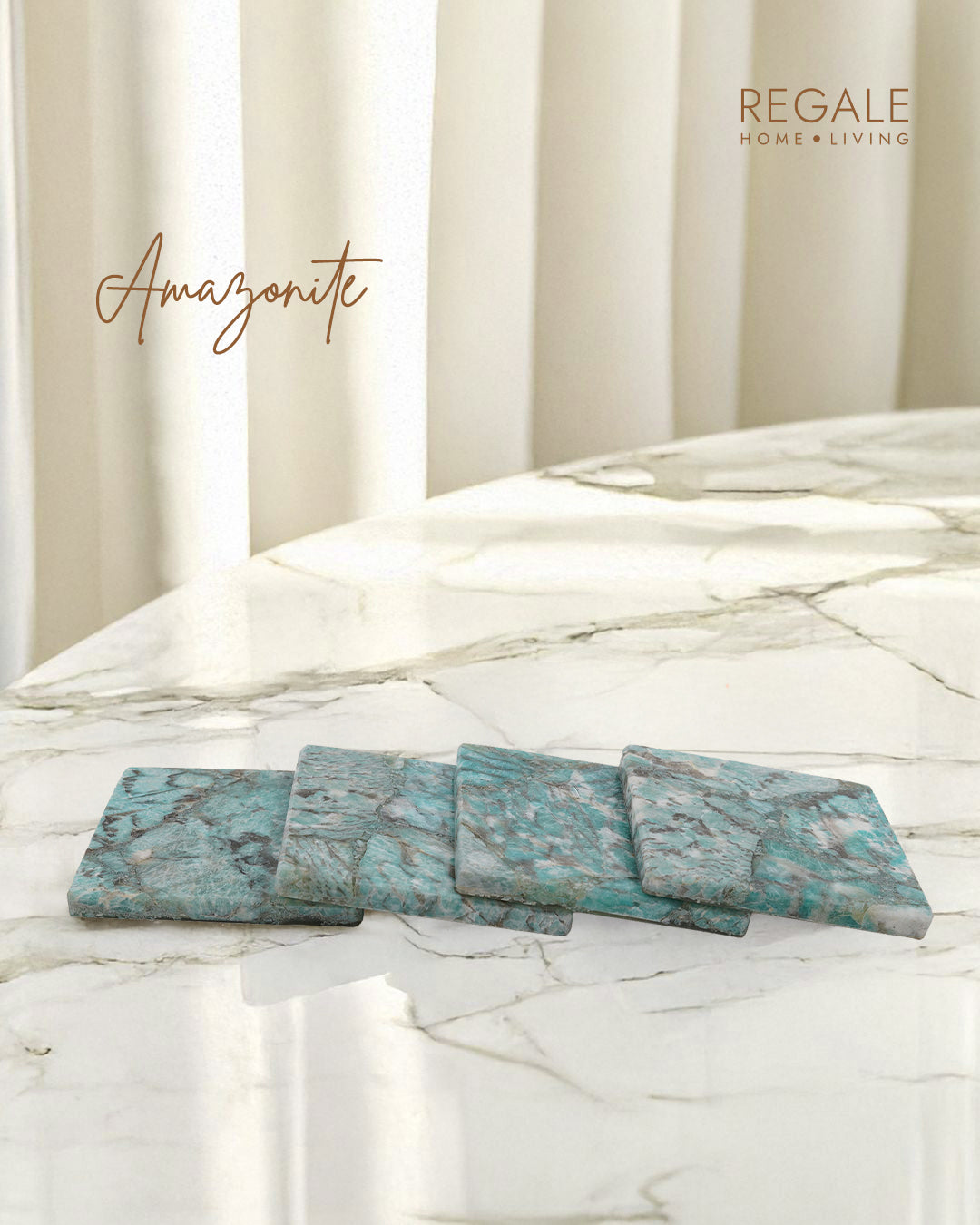 Amazonite Coaster (Set of 2)