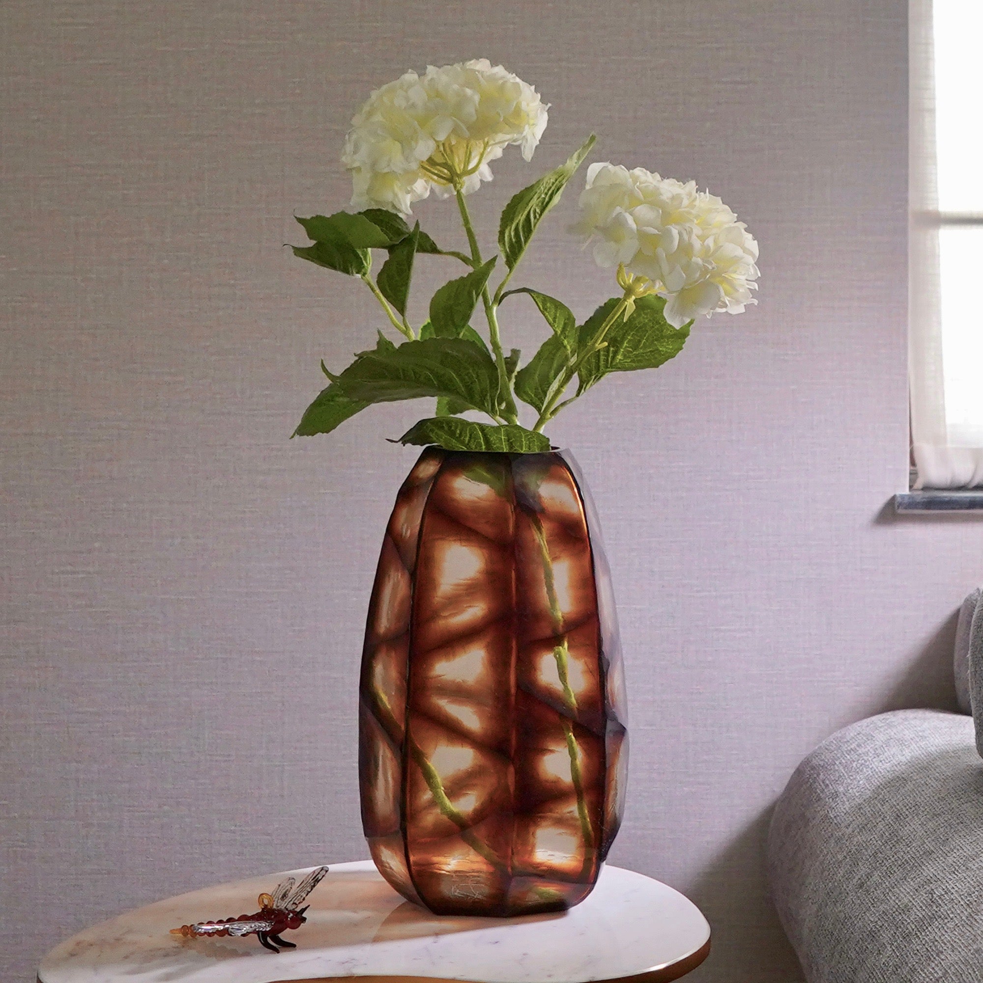 Amber Blaze Vase