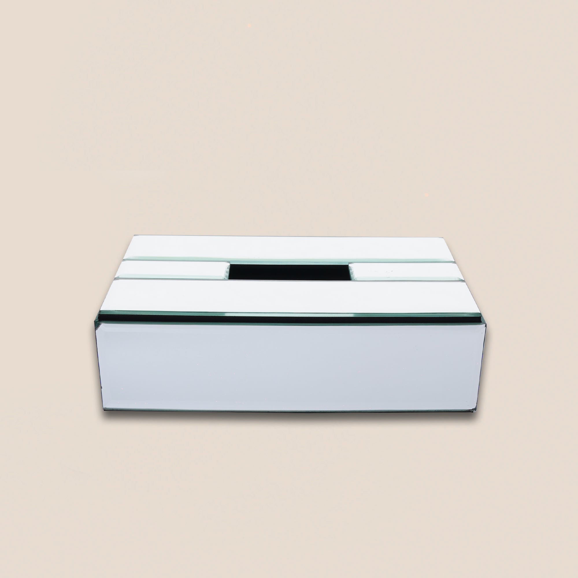 Luxe Clear Mirrored Tissue Box