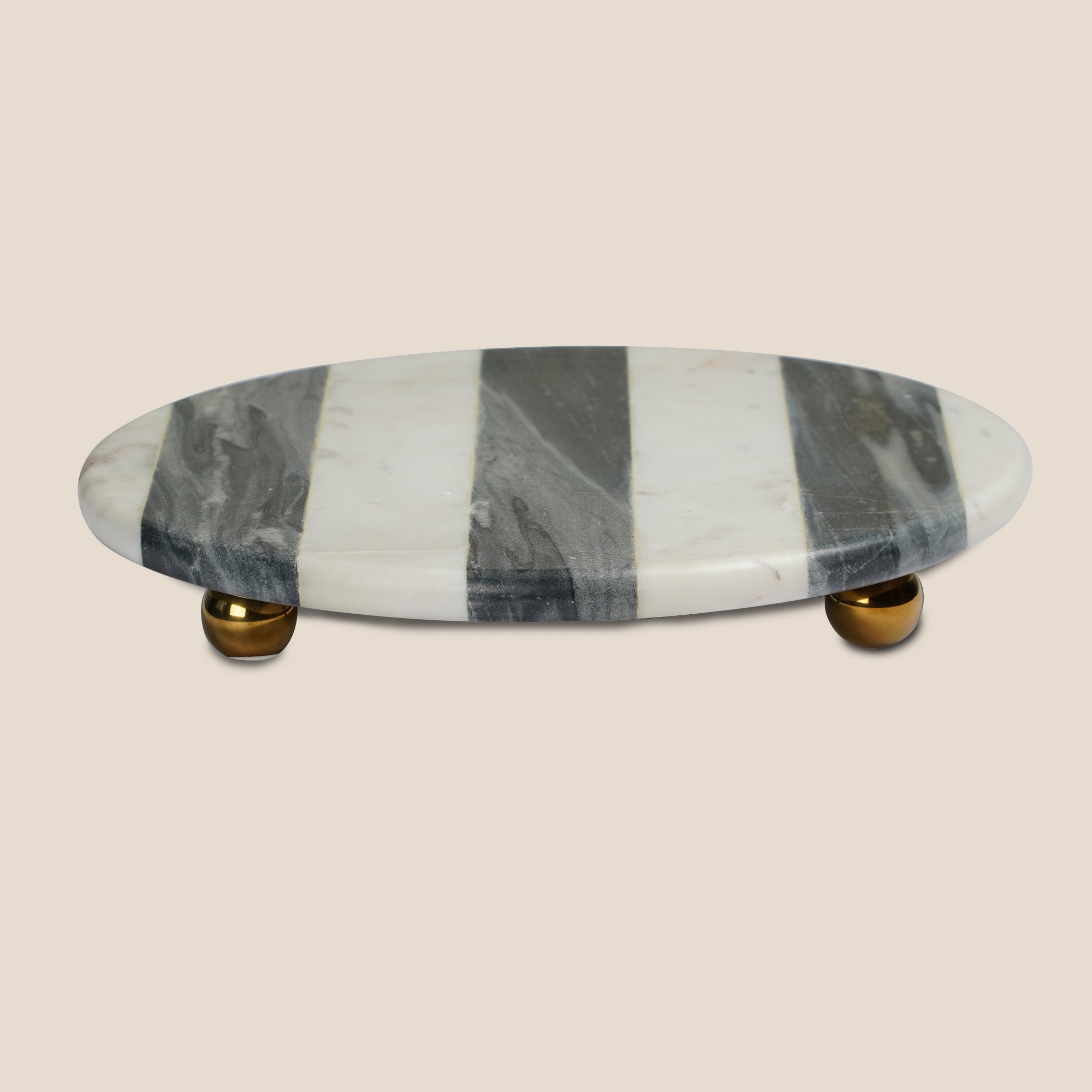 Striped Marble Serving Platter