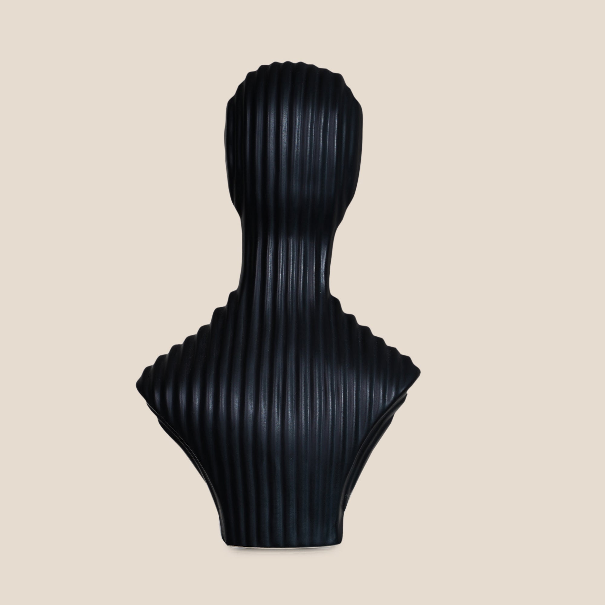 Textured Bust Sculpture - Black