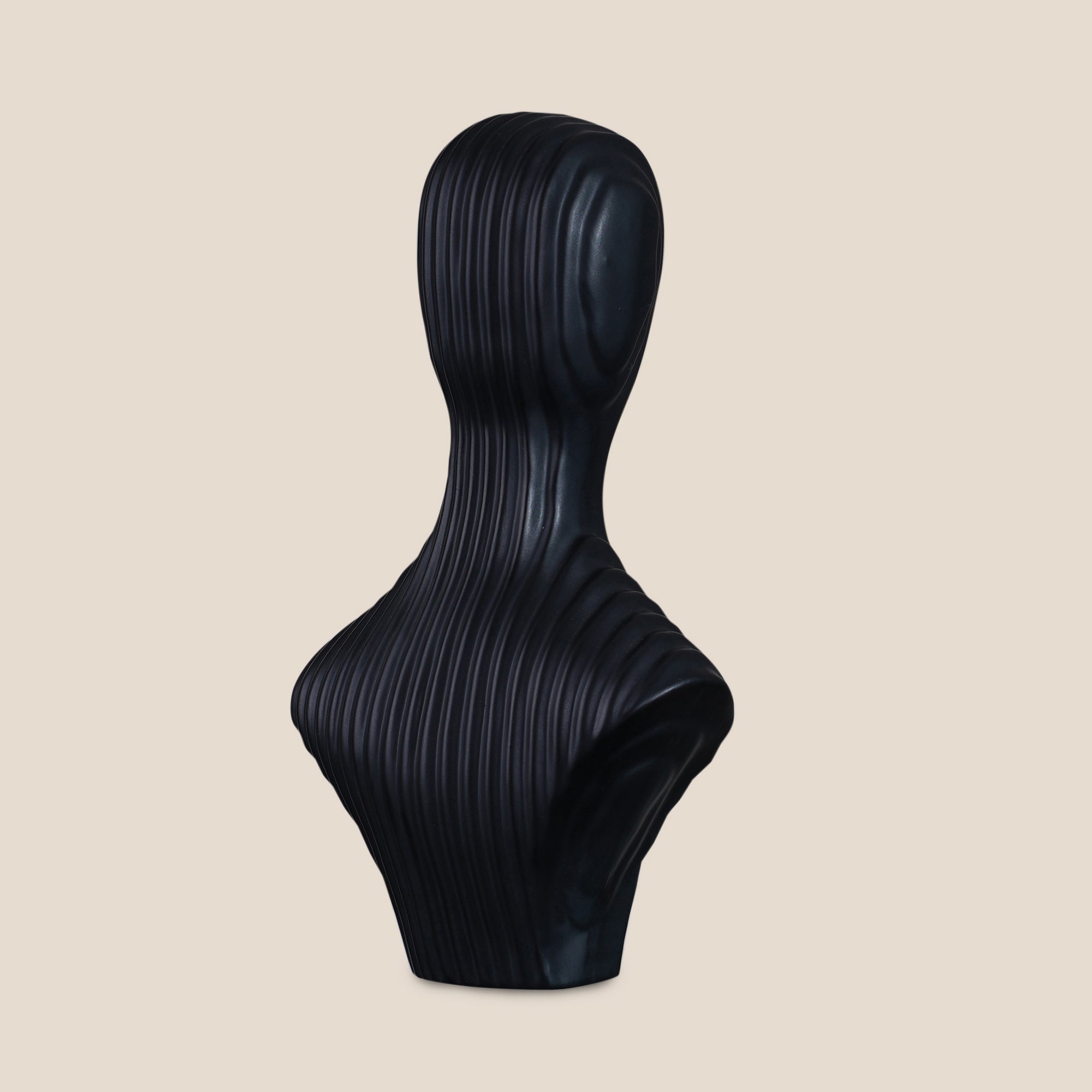 Textured Bust Sculpture - Black