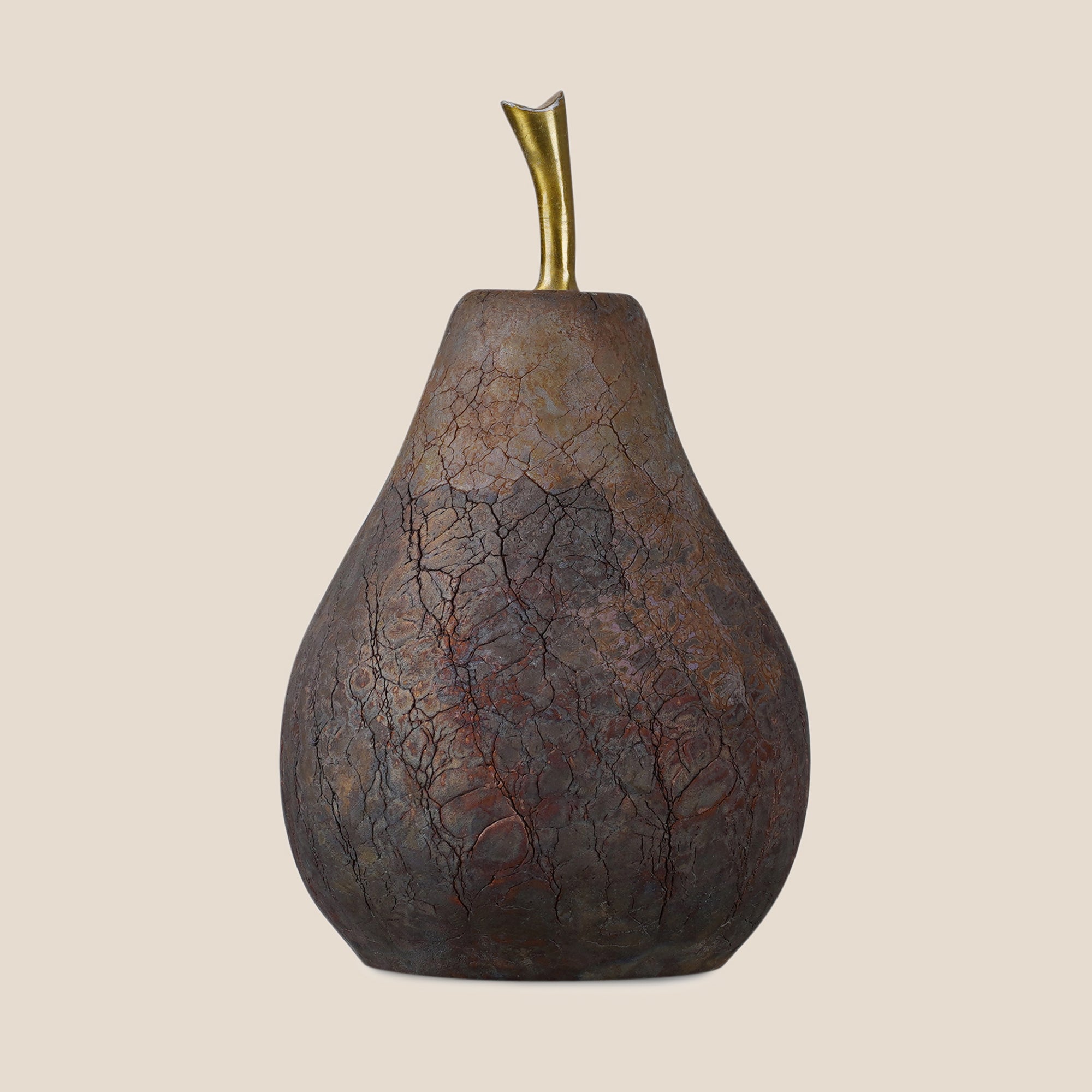 Rustic Glass Pear Decor