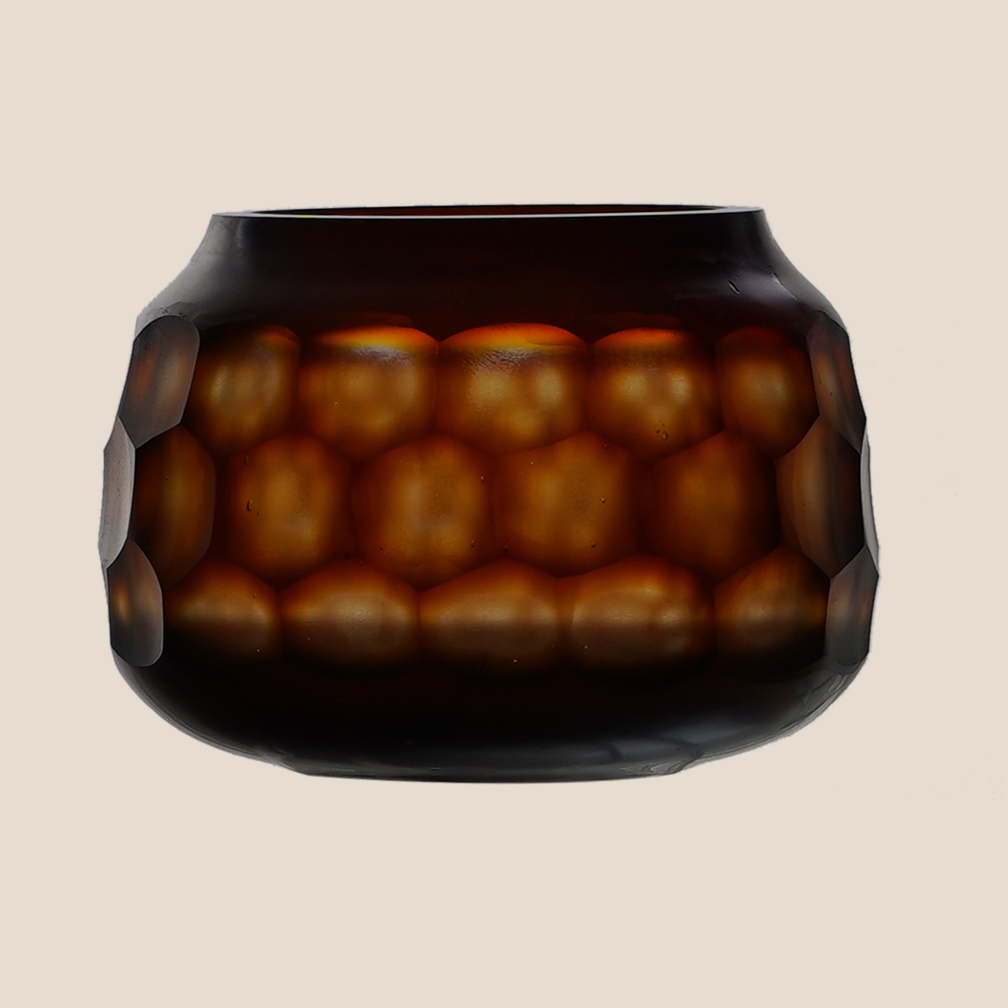 Ember Glow Textured Glass Votive