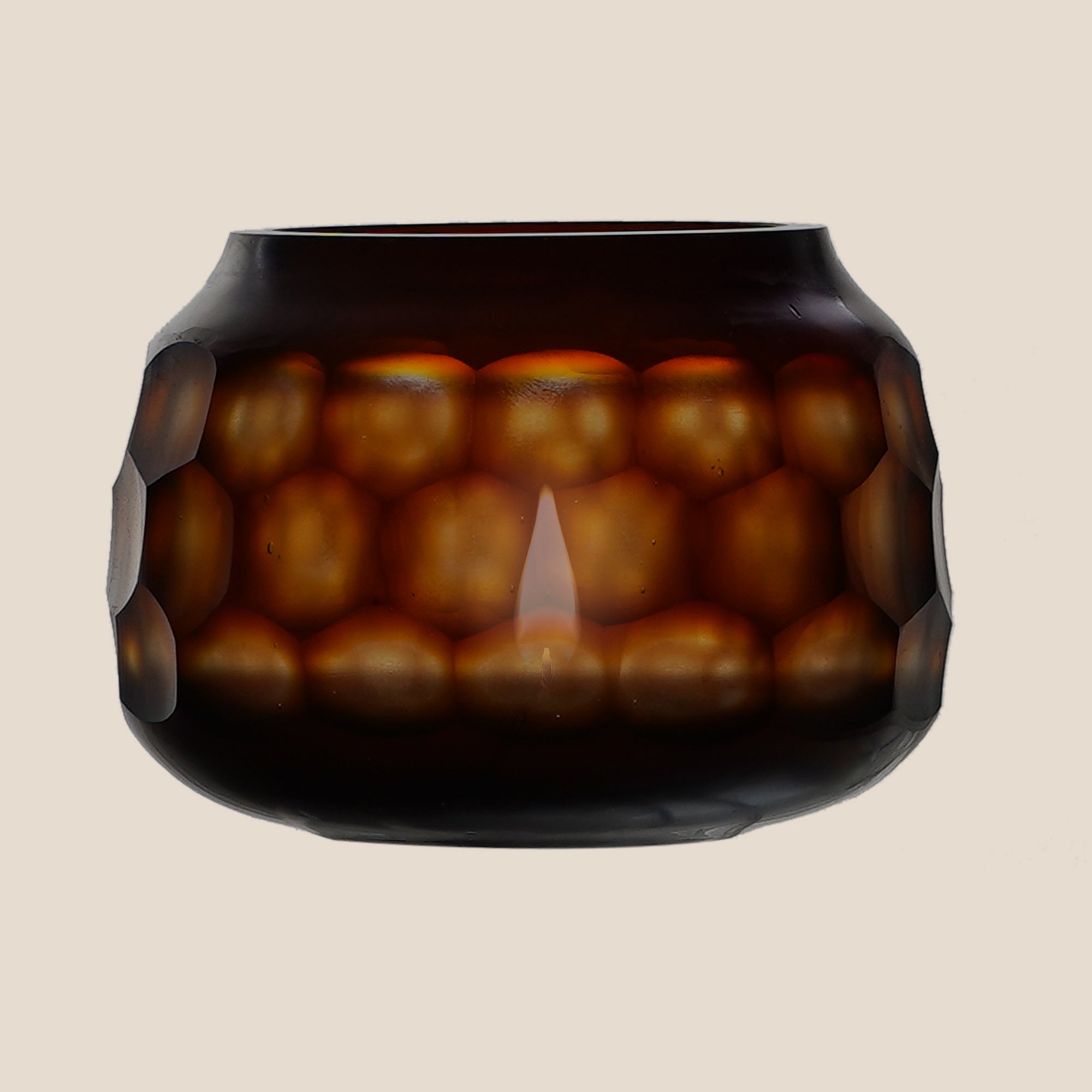 Ember Glow Textured Glass Votive (Set of 2)