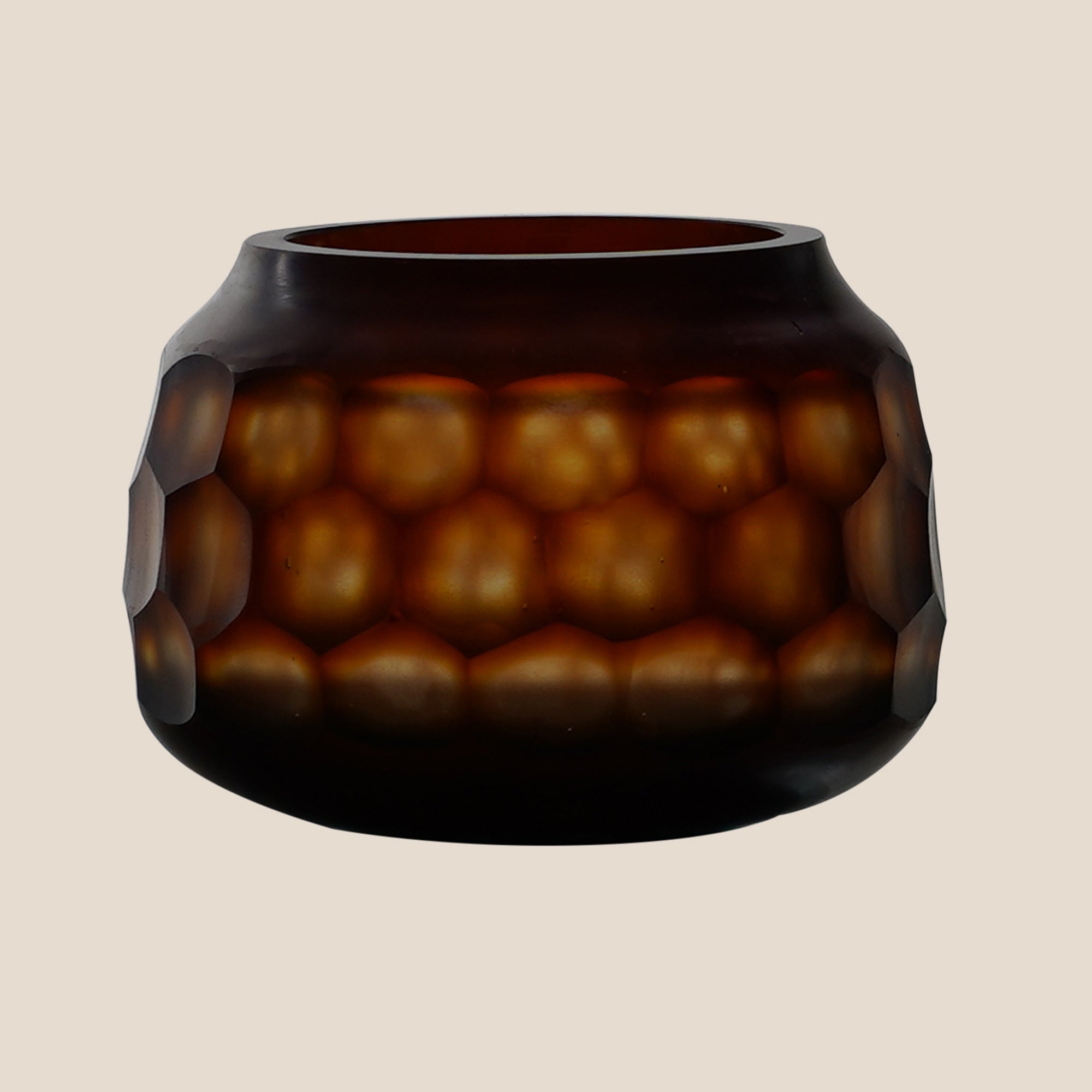 Ember Glow Textured Glass Votive (Set of 2)