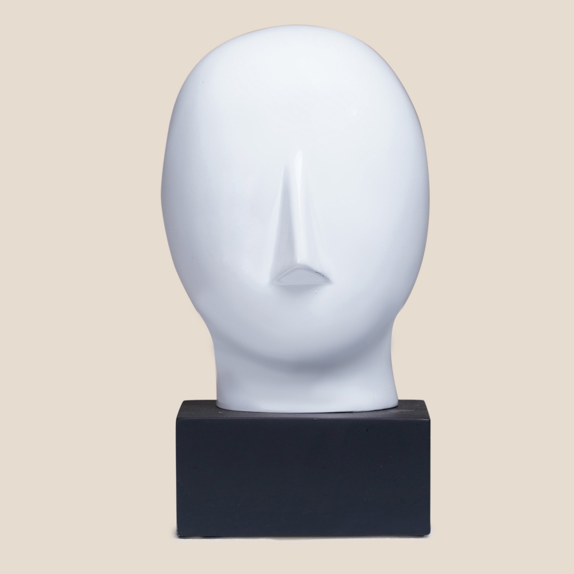 Minimalist Muse Sculpture - White