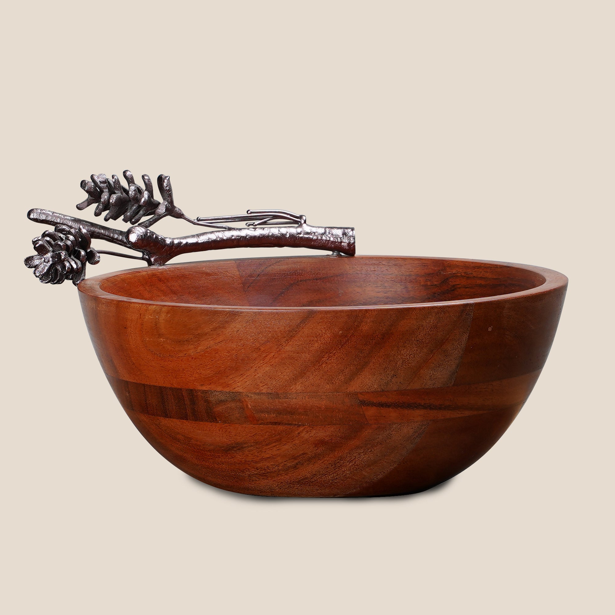 Conifer Collection Wooden Salad Bowl Set