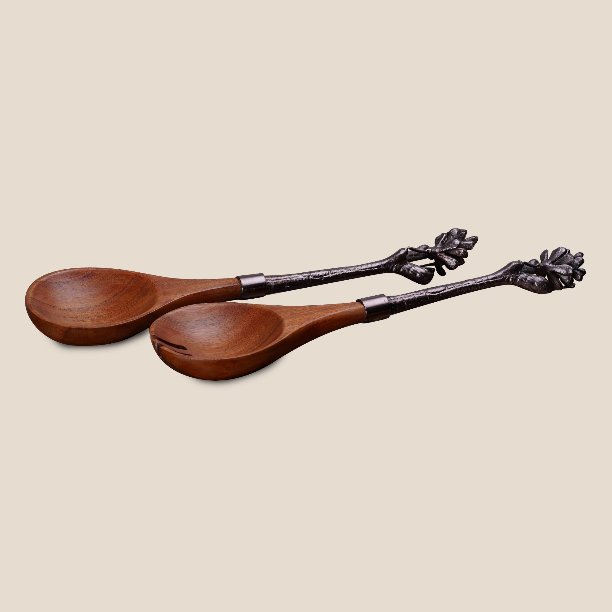 Conifer Collection Wooden Salad Bowl Set