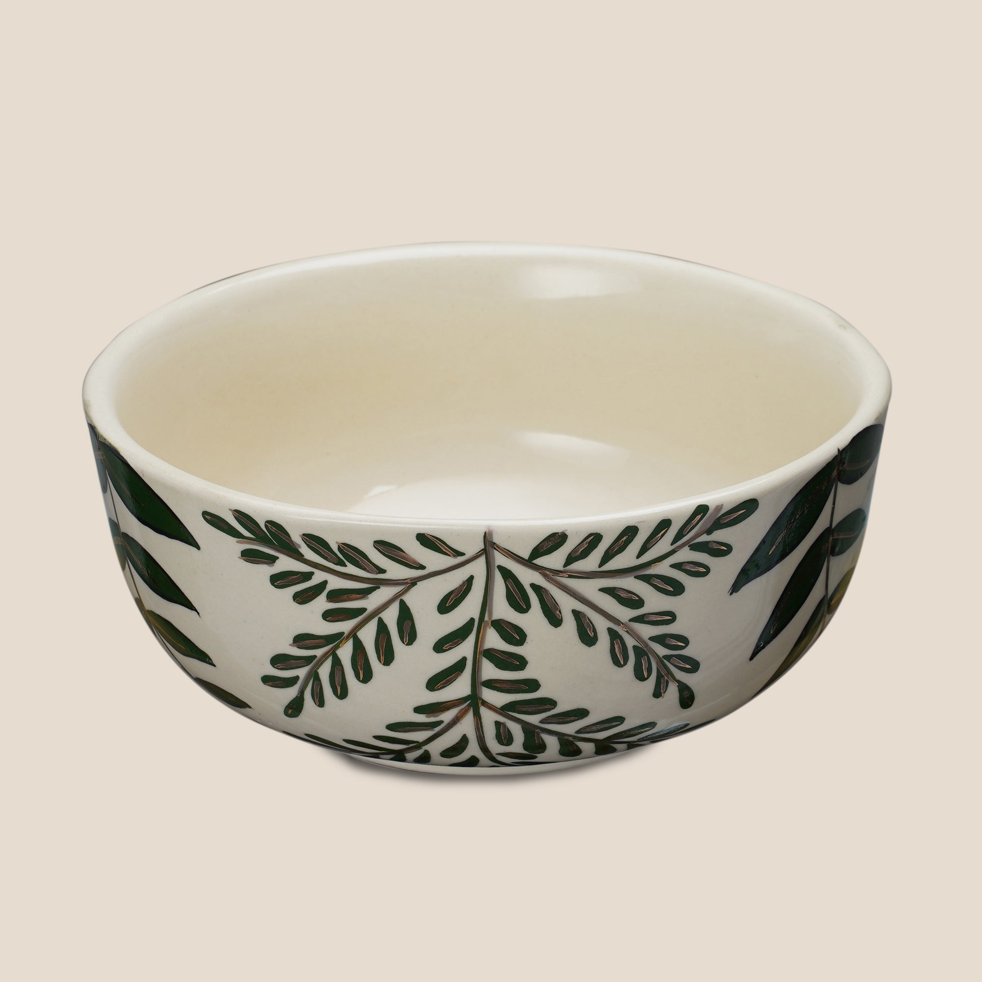 The Forest Collection 24K Gold-Plated Ceramic Serving Bowl