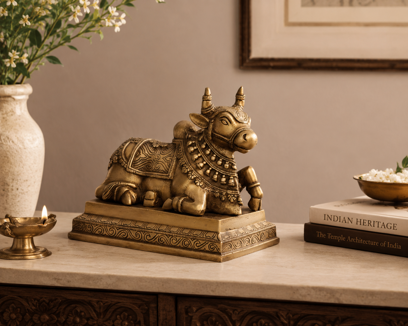 Shivaan Nandi Ji - Antique Gold