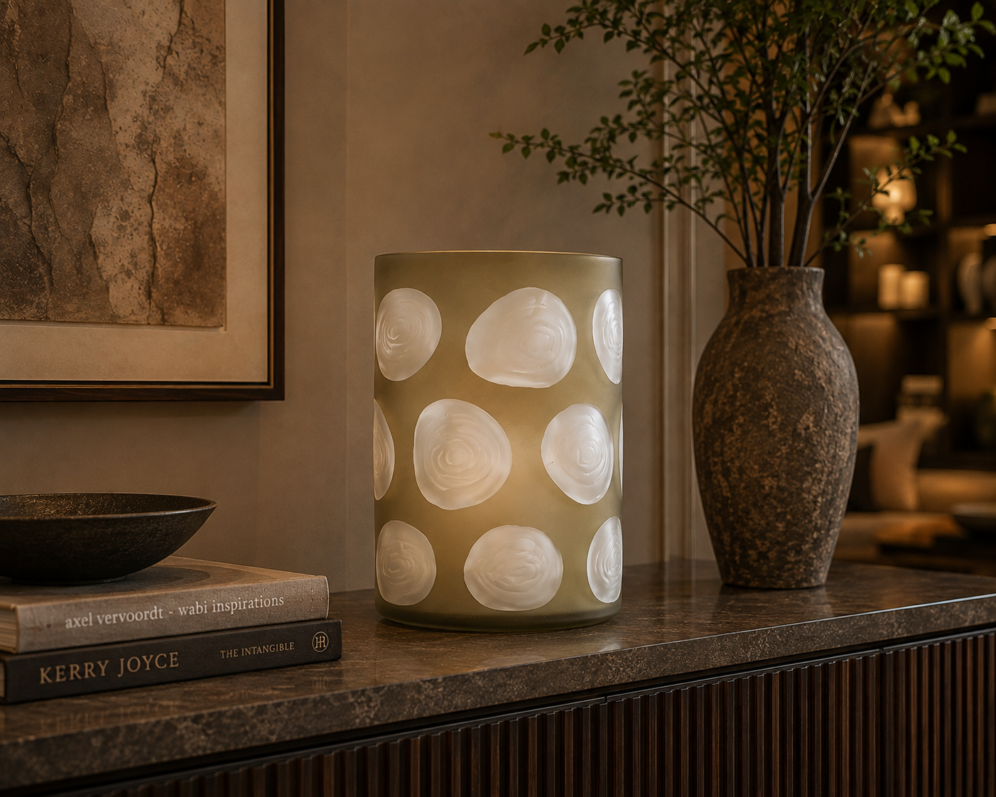 Pebble Smoke Vase & Votive - Large