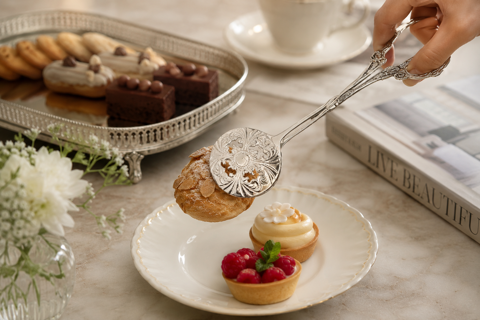 Fleur Élan Pastry Tongs