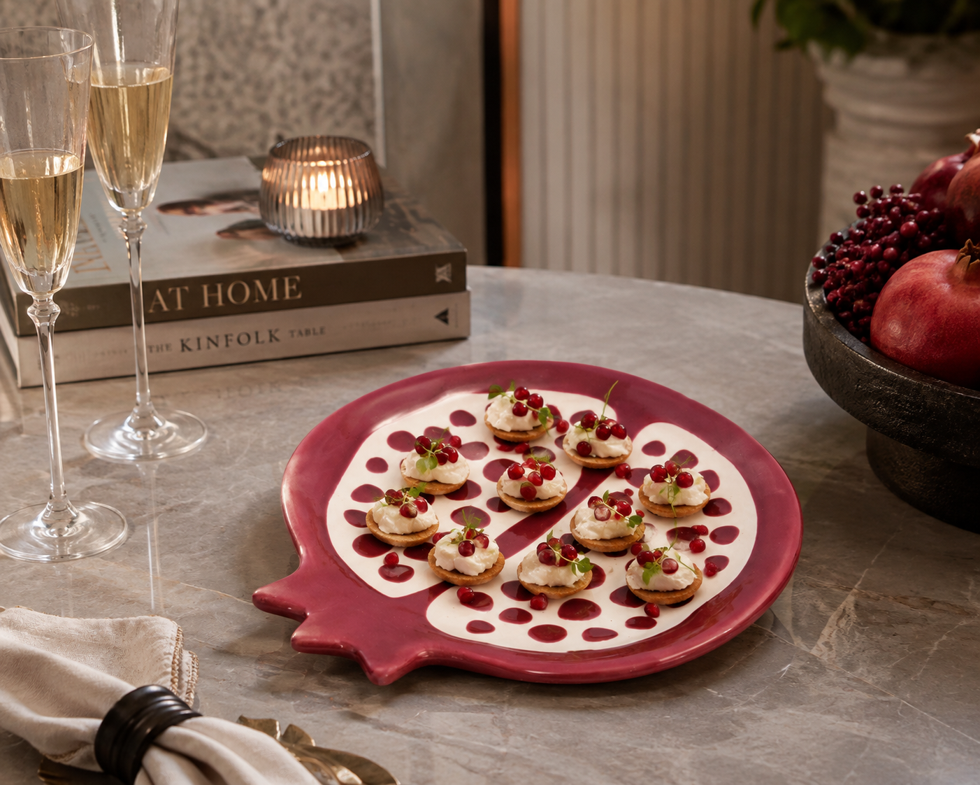Pomegranate Petal Platter