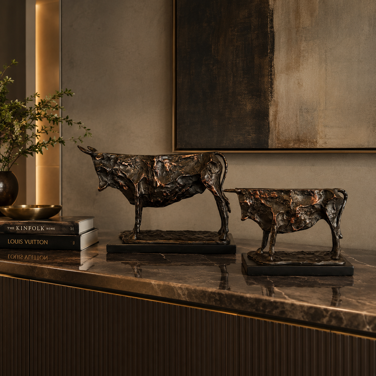 The Bronze Herd Sculpture Set