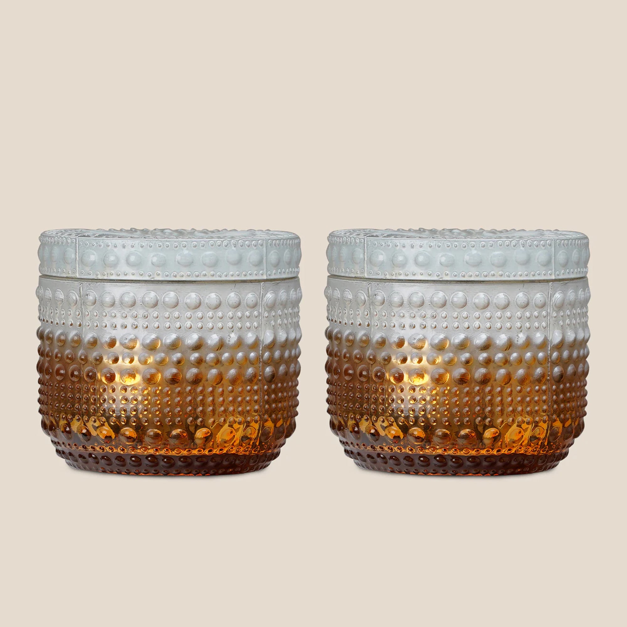 Dimpled Glow White Gold (Set of 2)