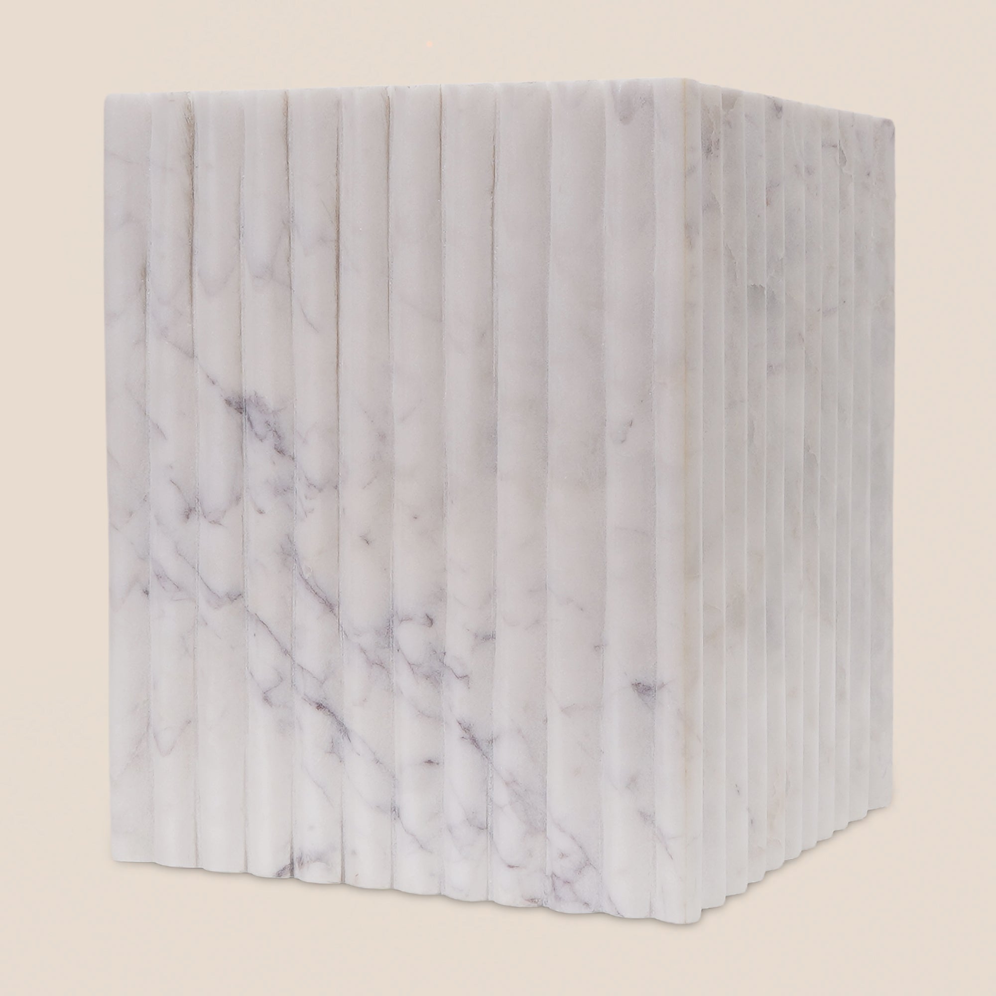 Fluted Marble Waste Bin (Only for Delhi NCR)