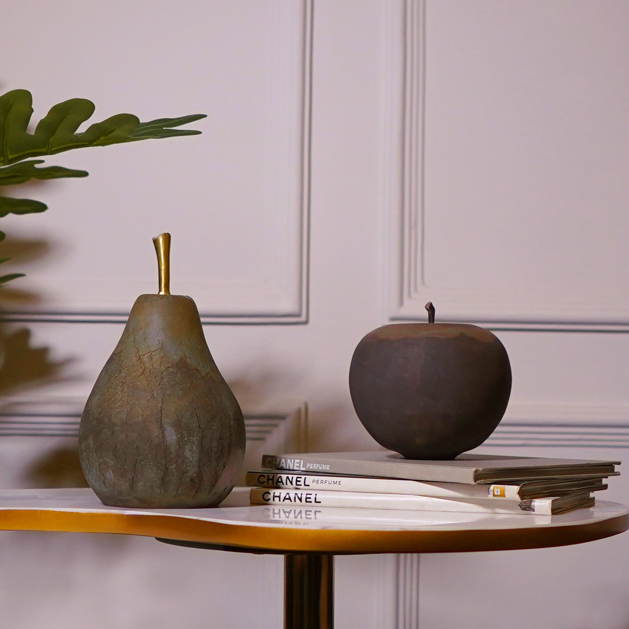Rustic Glass Pear Decor