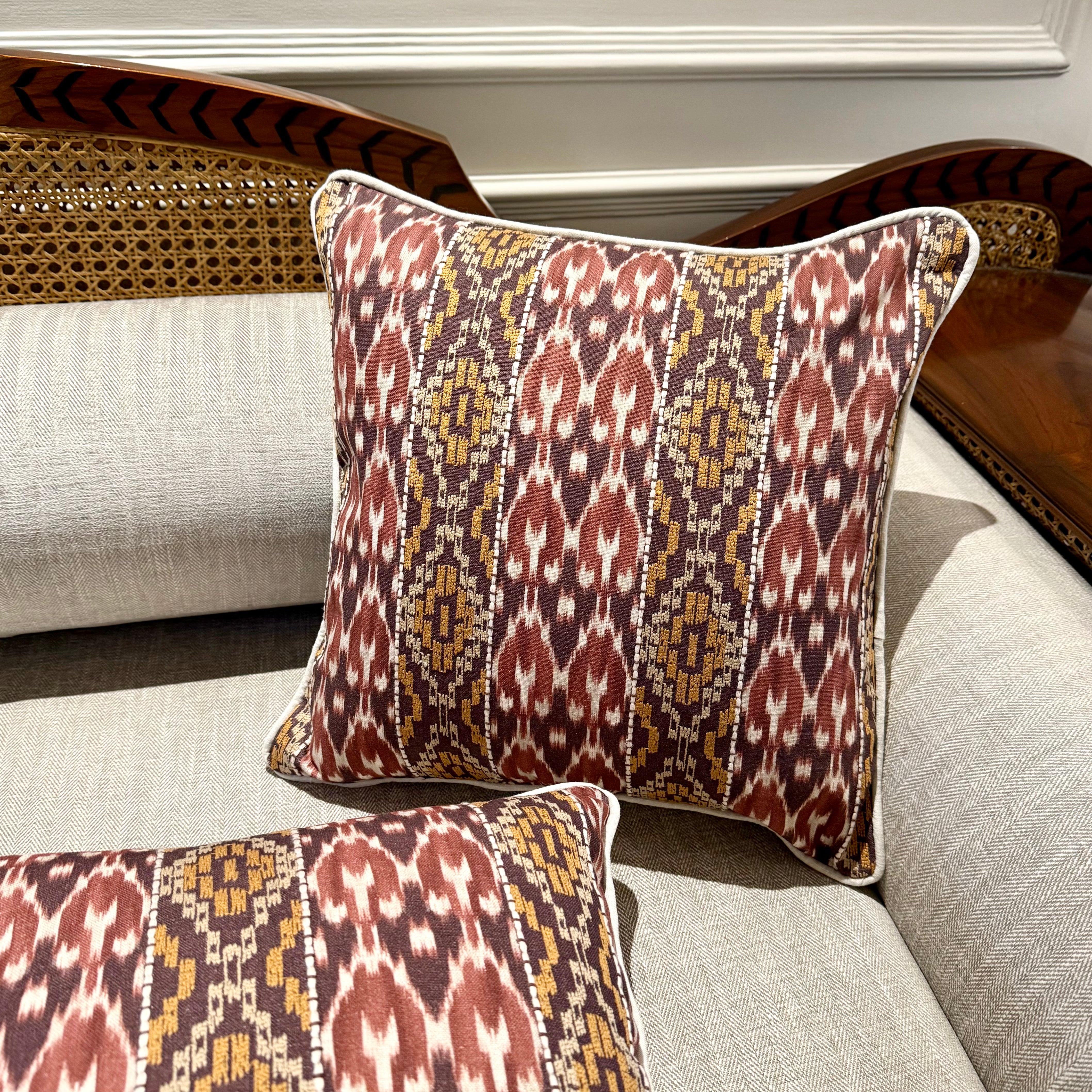 Ikkat Cushion Cover