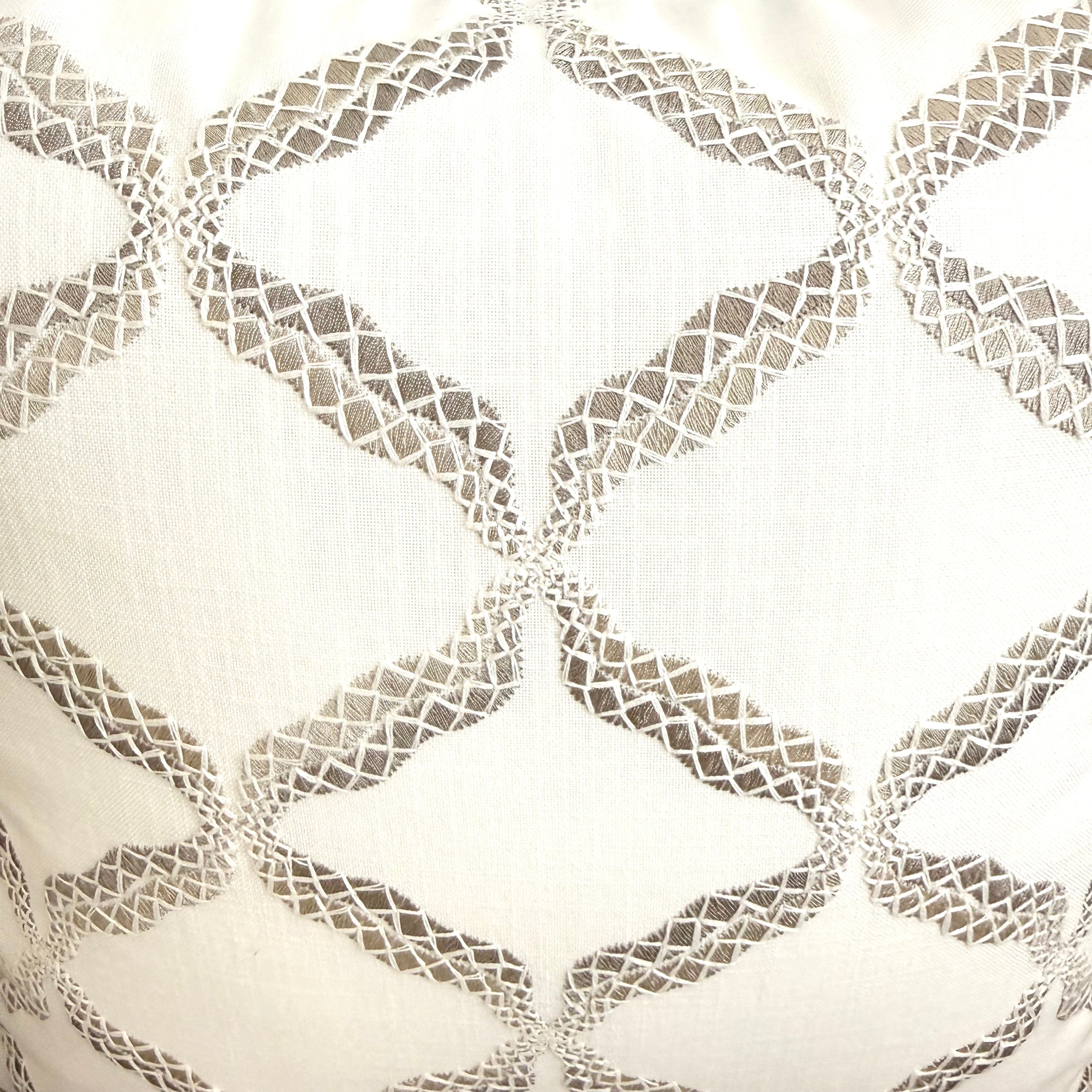 Ivory Lattice Whisper Cushion Cover