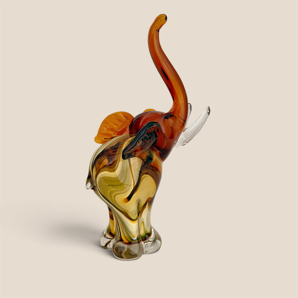 The Amber Glass Elephant ( Delivery only in DELHI NCR)