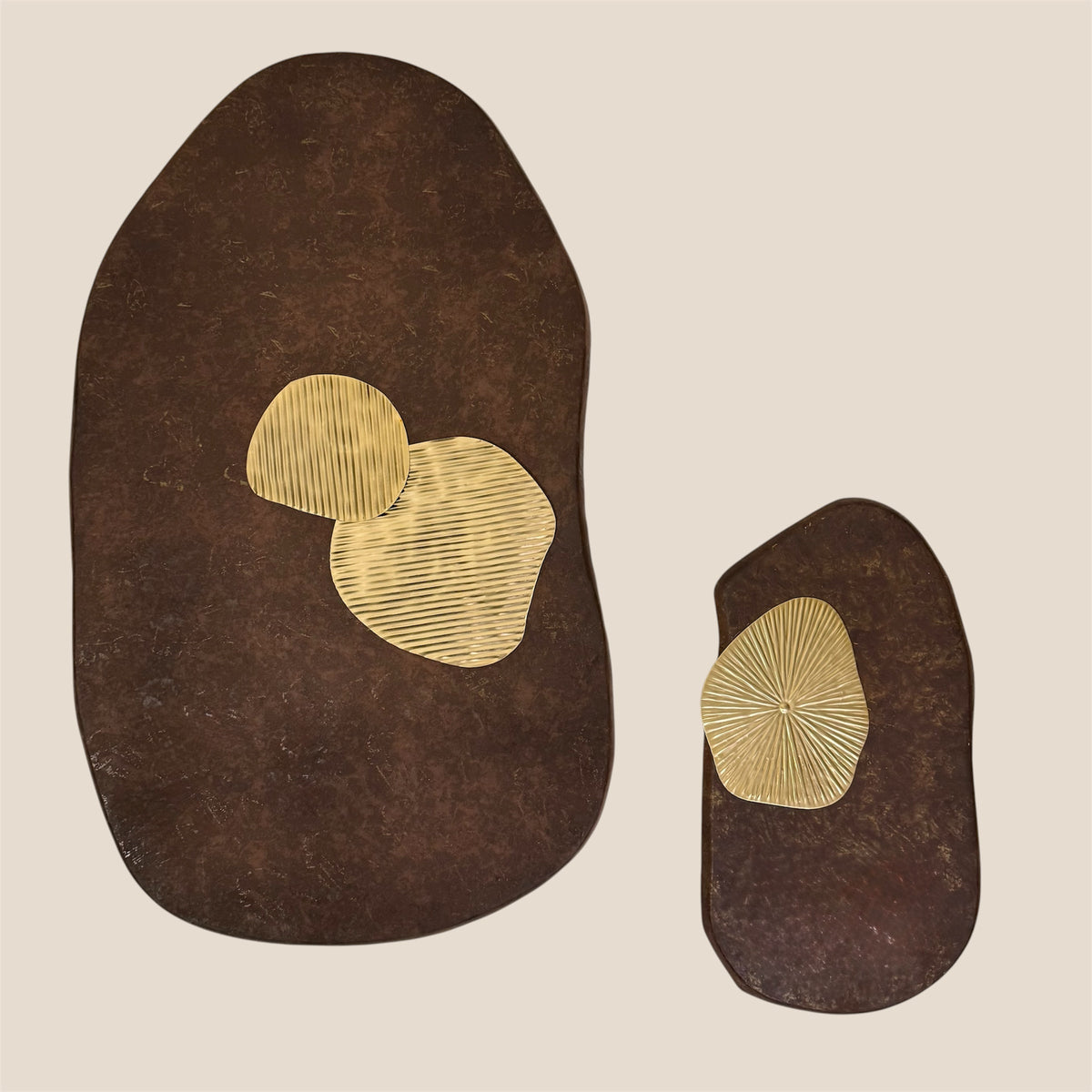 Brown Patina Eclipse Wall Decor Pair