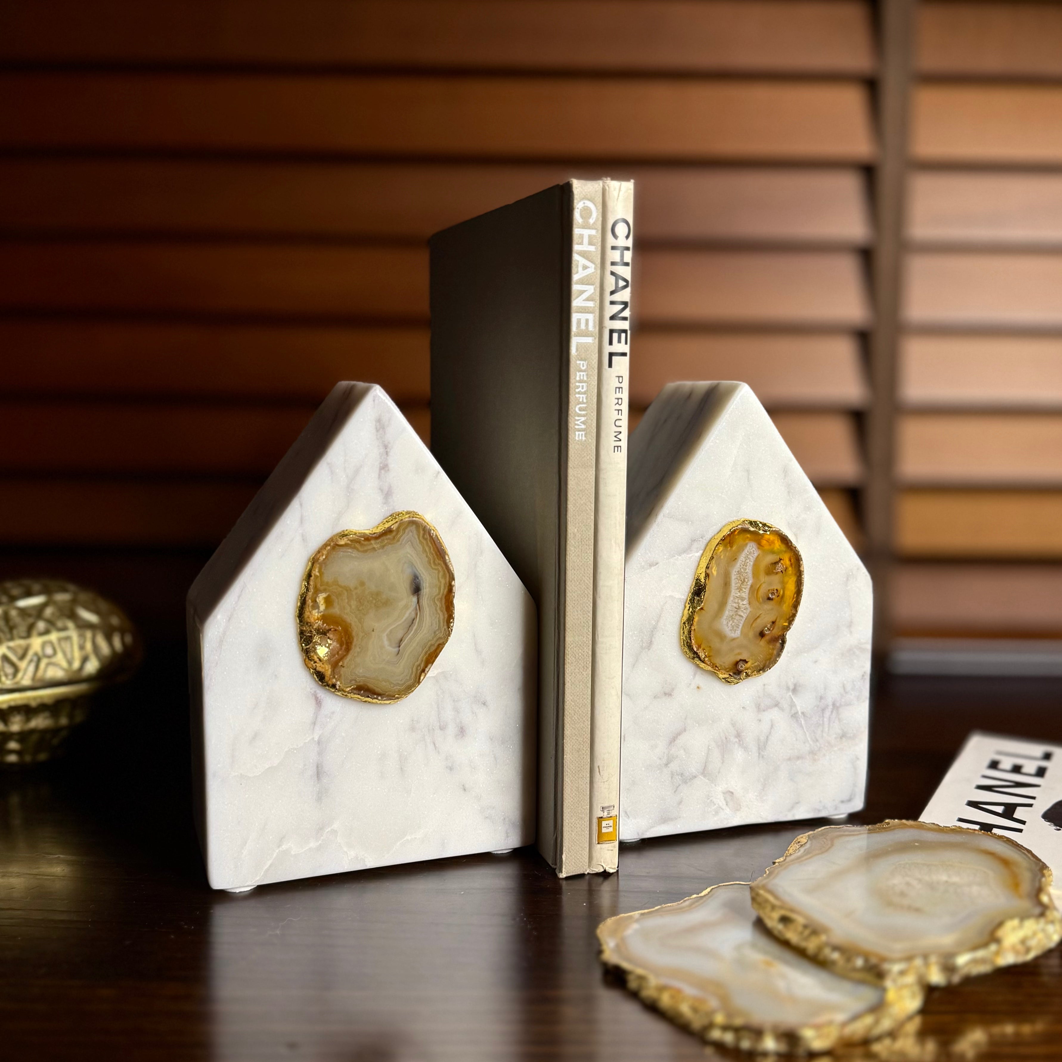 Casa Agate Bookends
