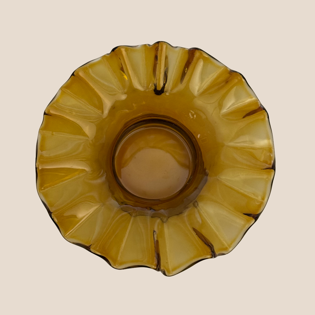 Ruffle Bloom Votive – Amber
