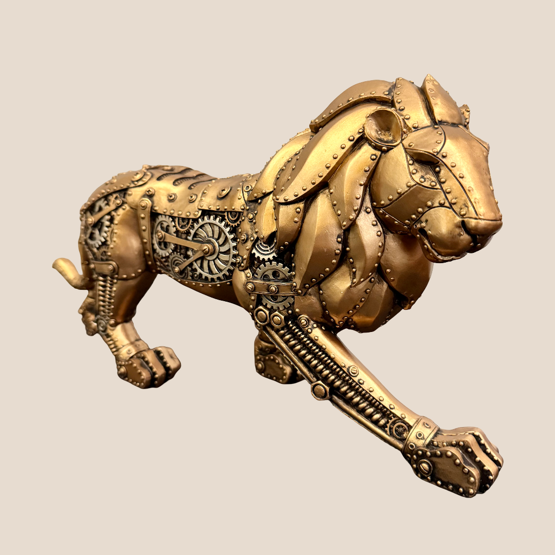Steampunk Lion Figurine