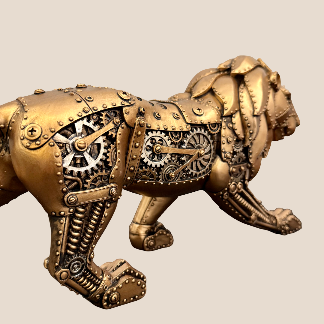 Steampunk Lion Figurine