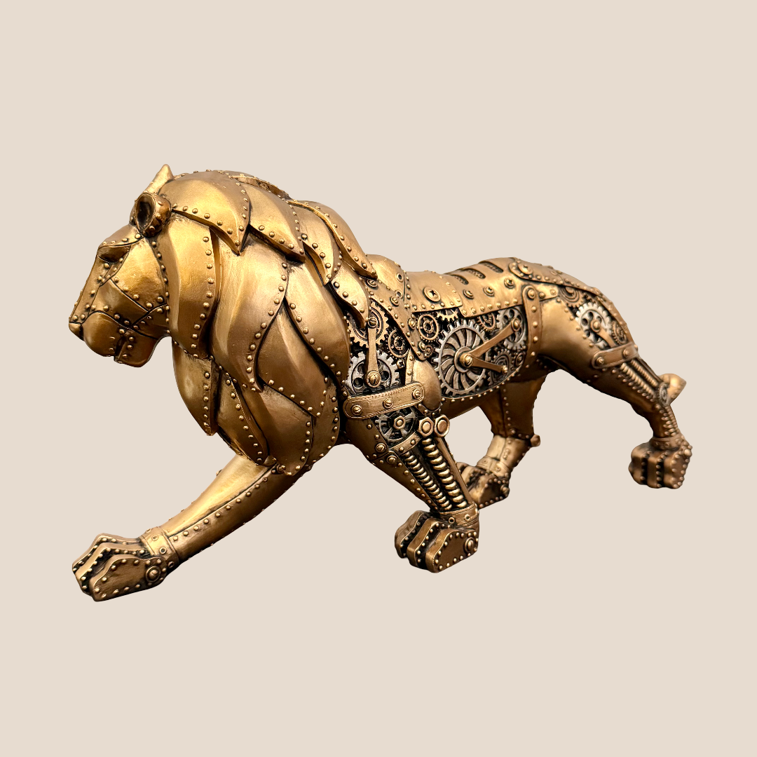 Steampunk Lion Figurine