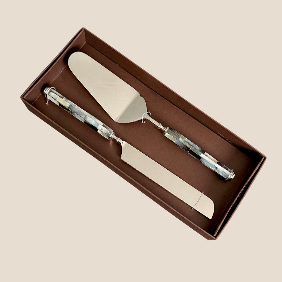 Mother of Pearl Cake Set - Nickel