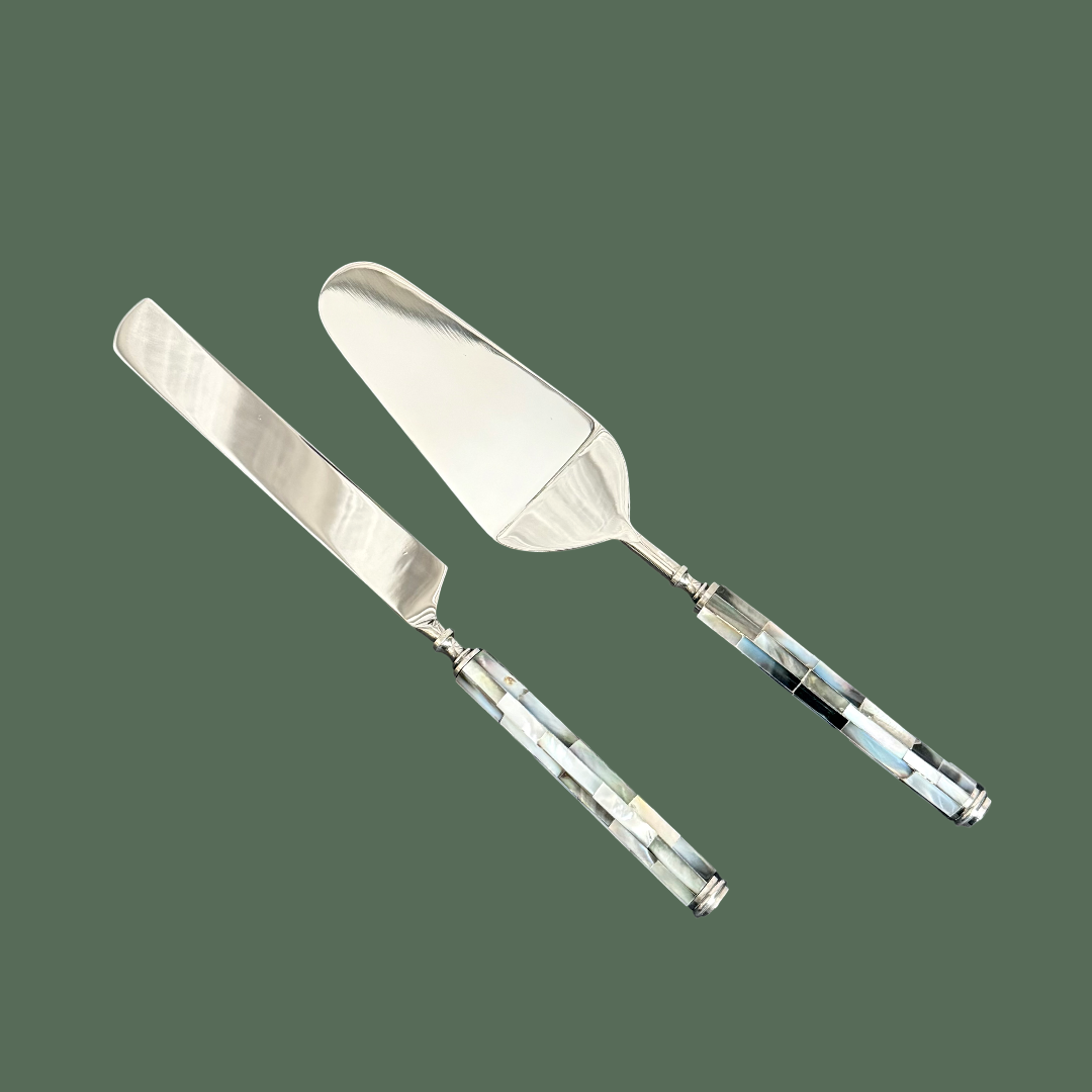 Mother of Pearl Cake Set - Nickel