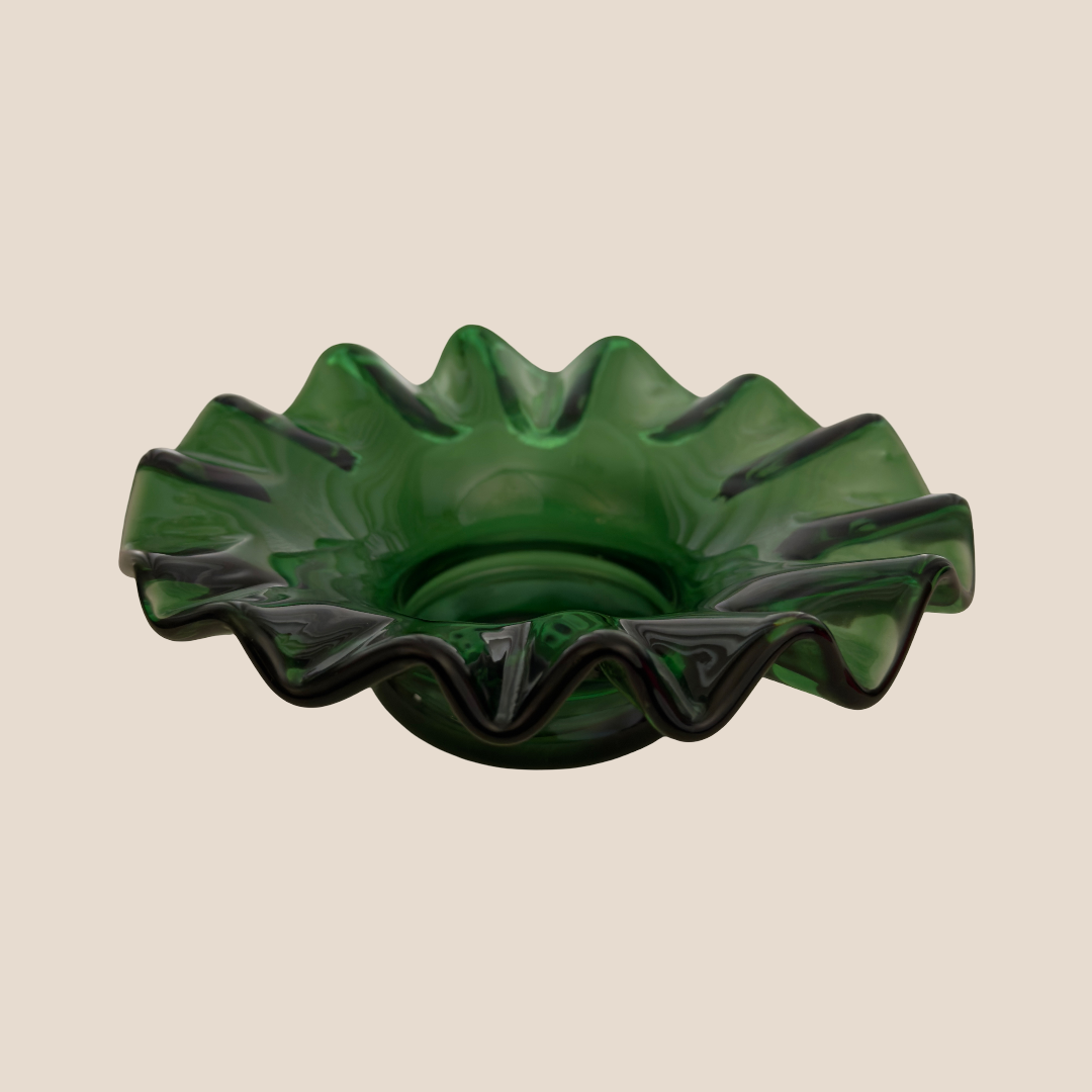 Ruffle Bloom Votive – Emerald