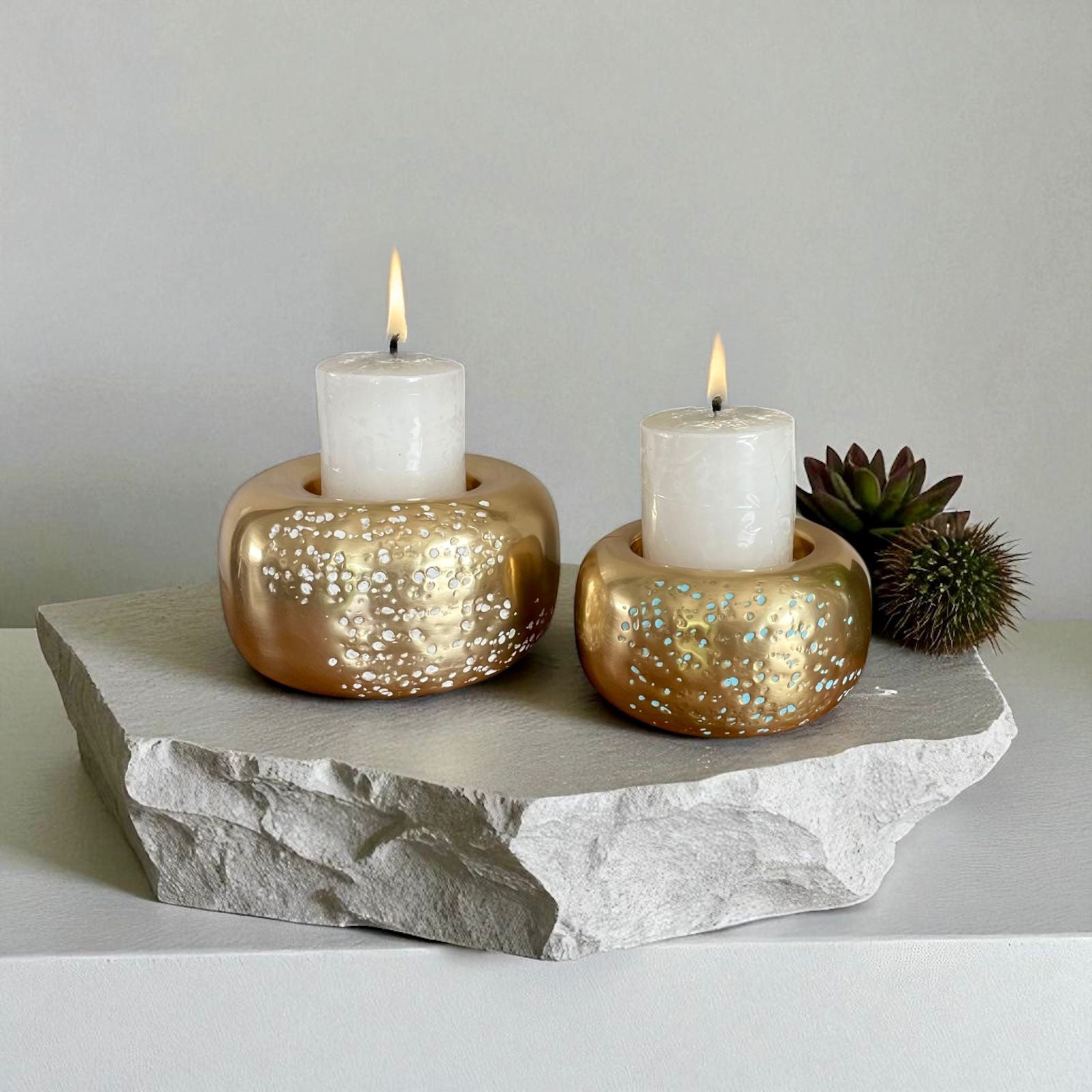 Lumina Candle Stand - Set of 2