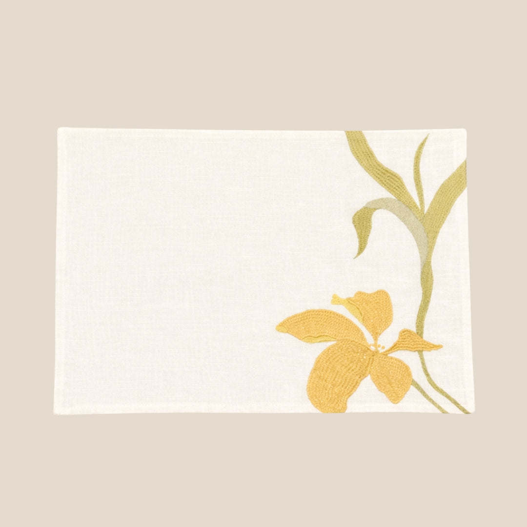 The Orchid Table Mats  - Sunshine (Set of 6)
