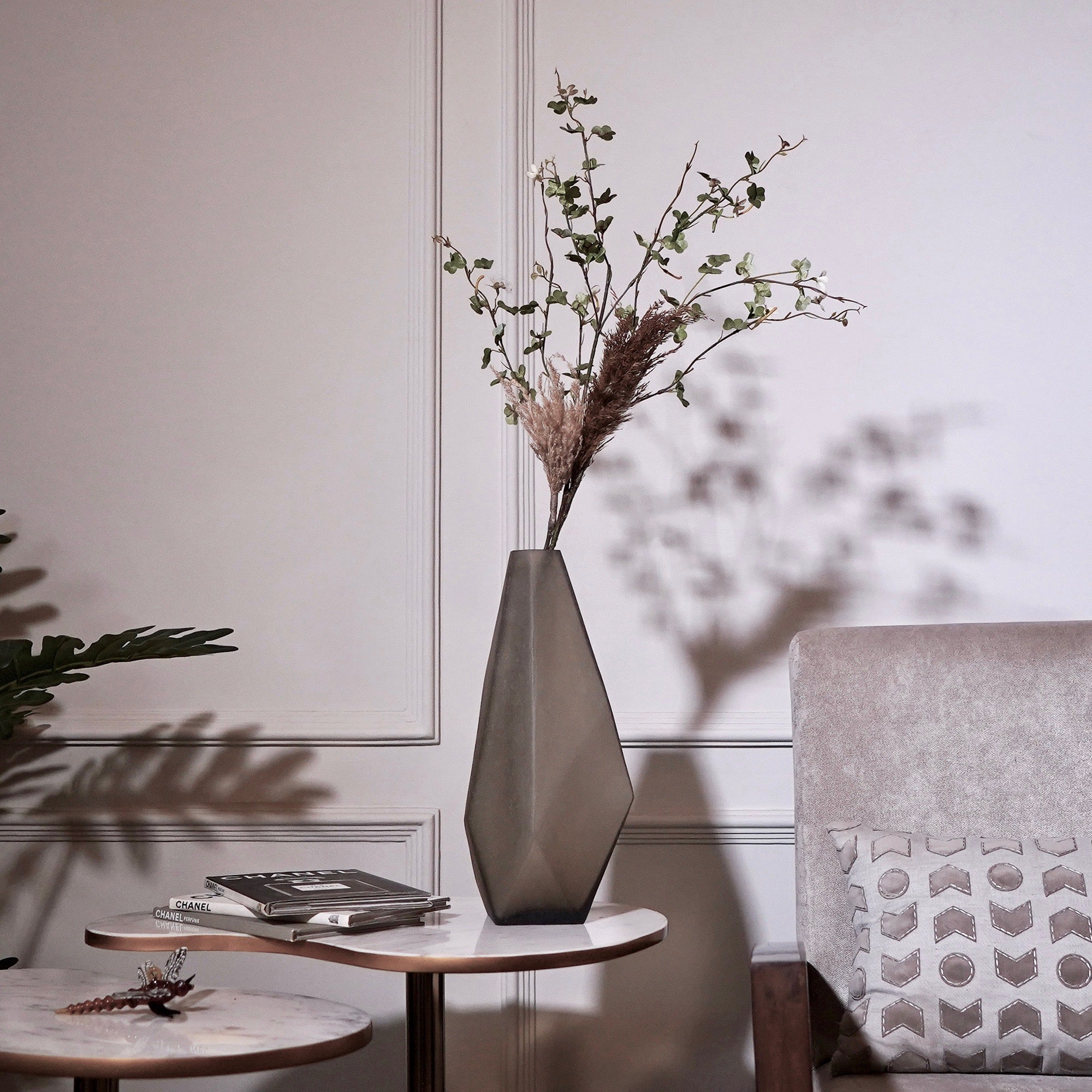 Obsidian Prism Vase