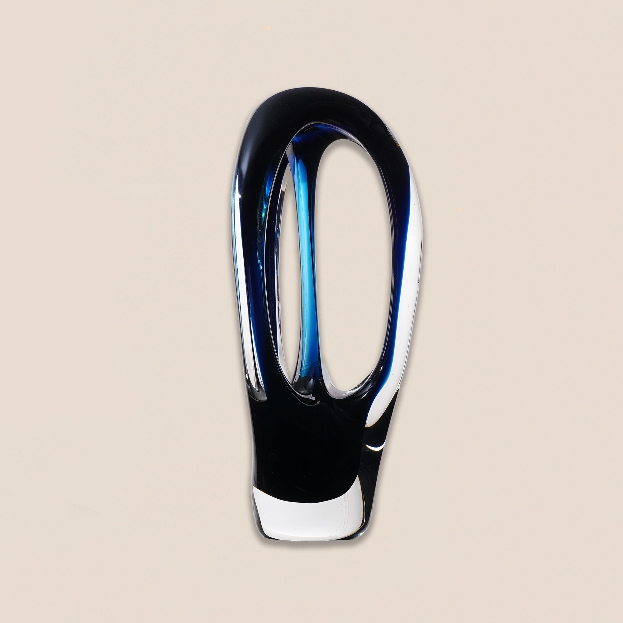 Ocean Essence Hand-Blown Glass Sculpture - Large
