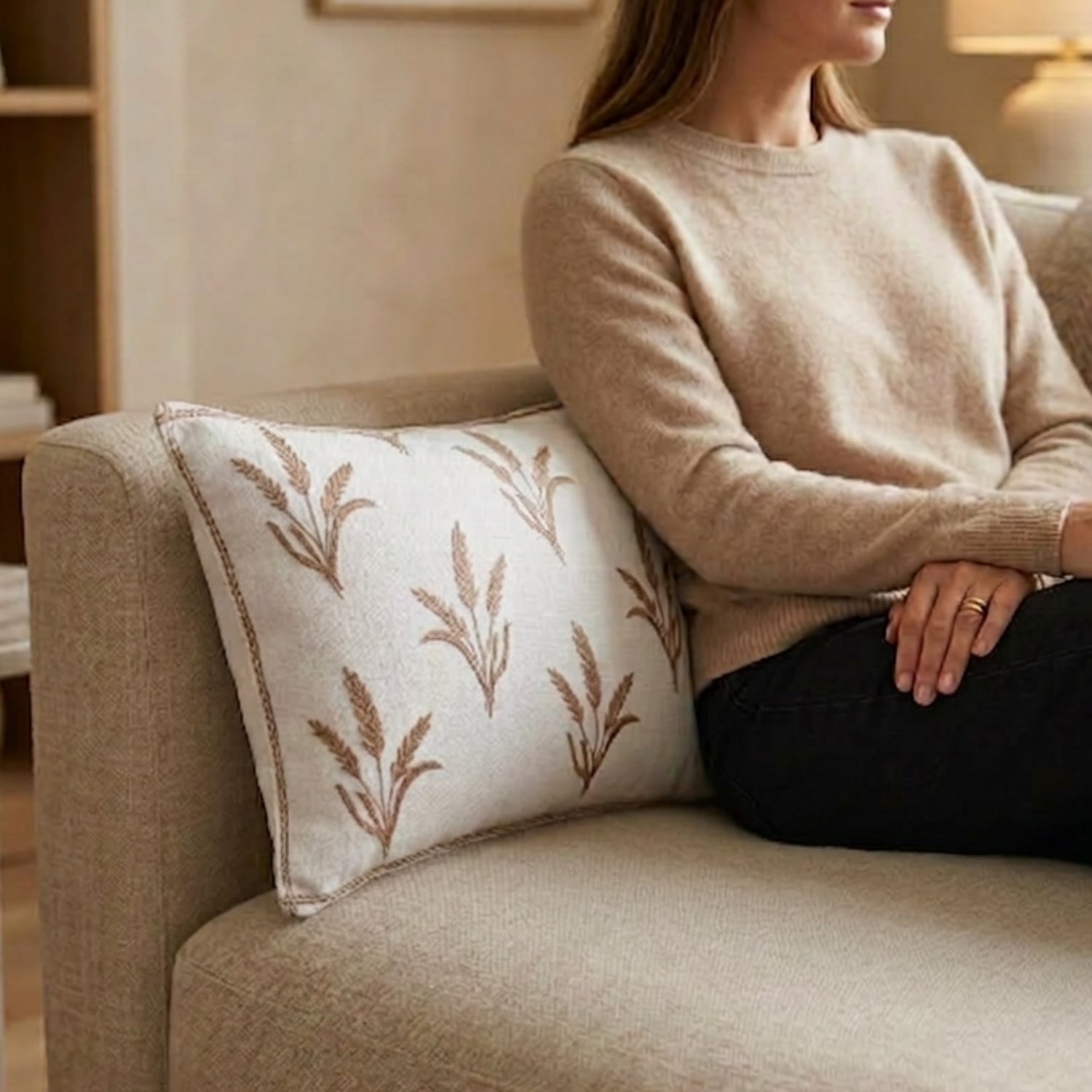 Earthen Stalk Cushion Cover