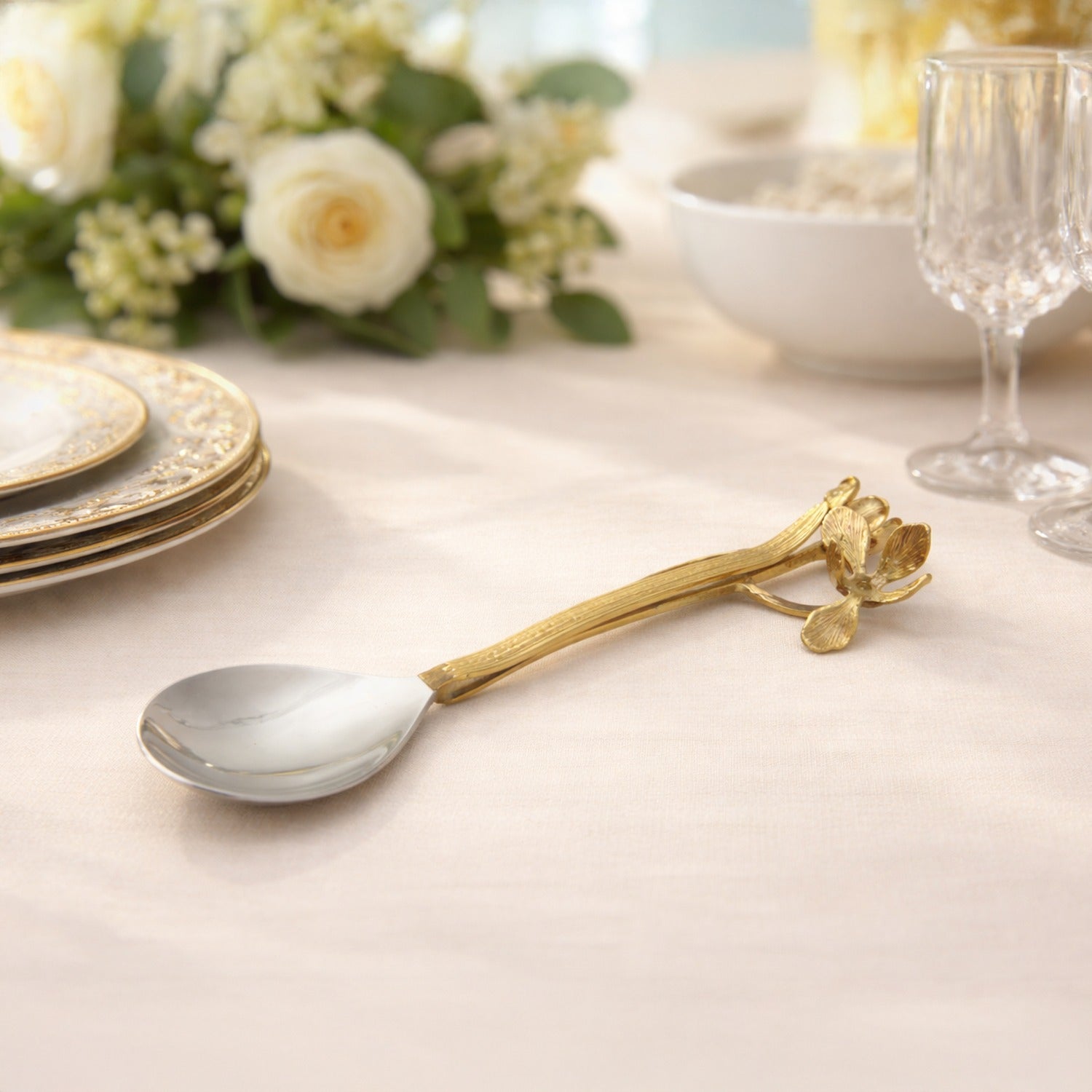 Iris Bloom Serving Spoon