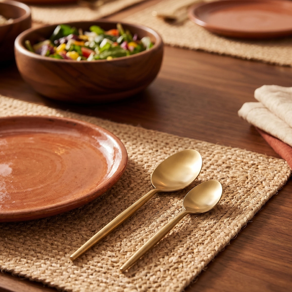 Luxe Brass-Finish Desert Spoon