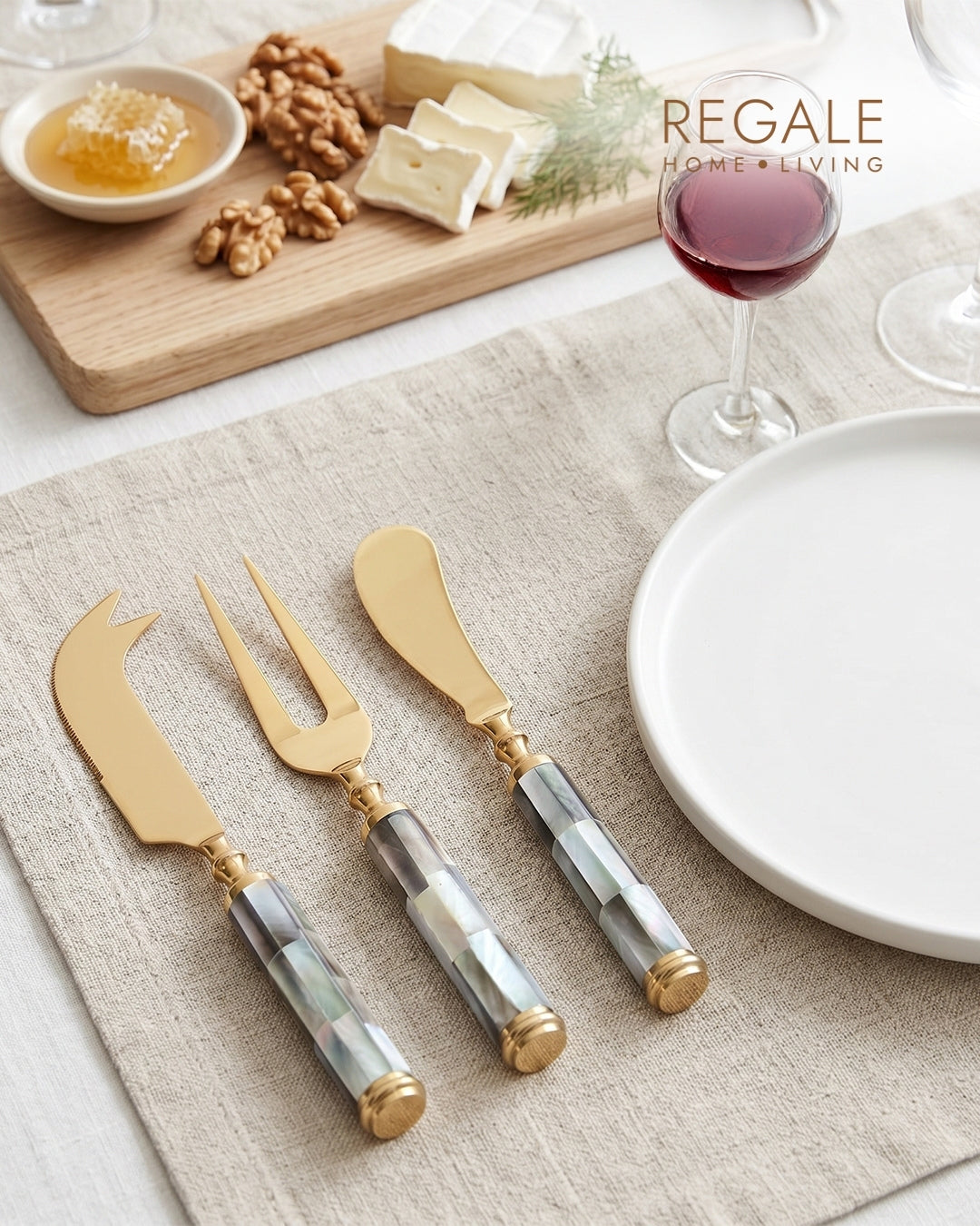 Mother of Pearl Cheese Set