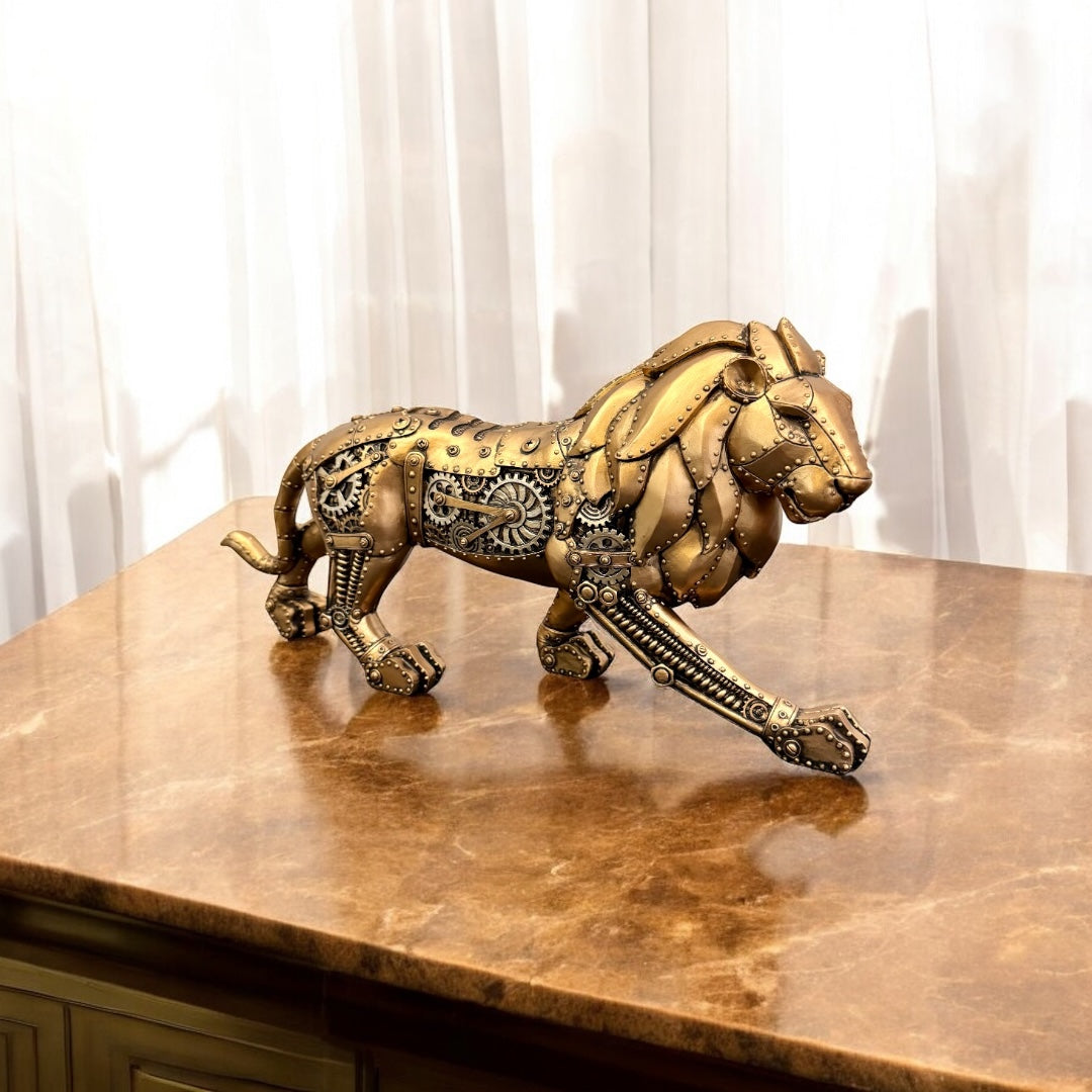Steampunk Lion Figurine