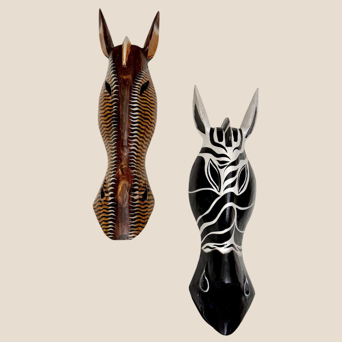 Zebra Noir Wall Sculpture
