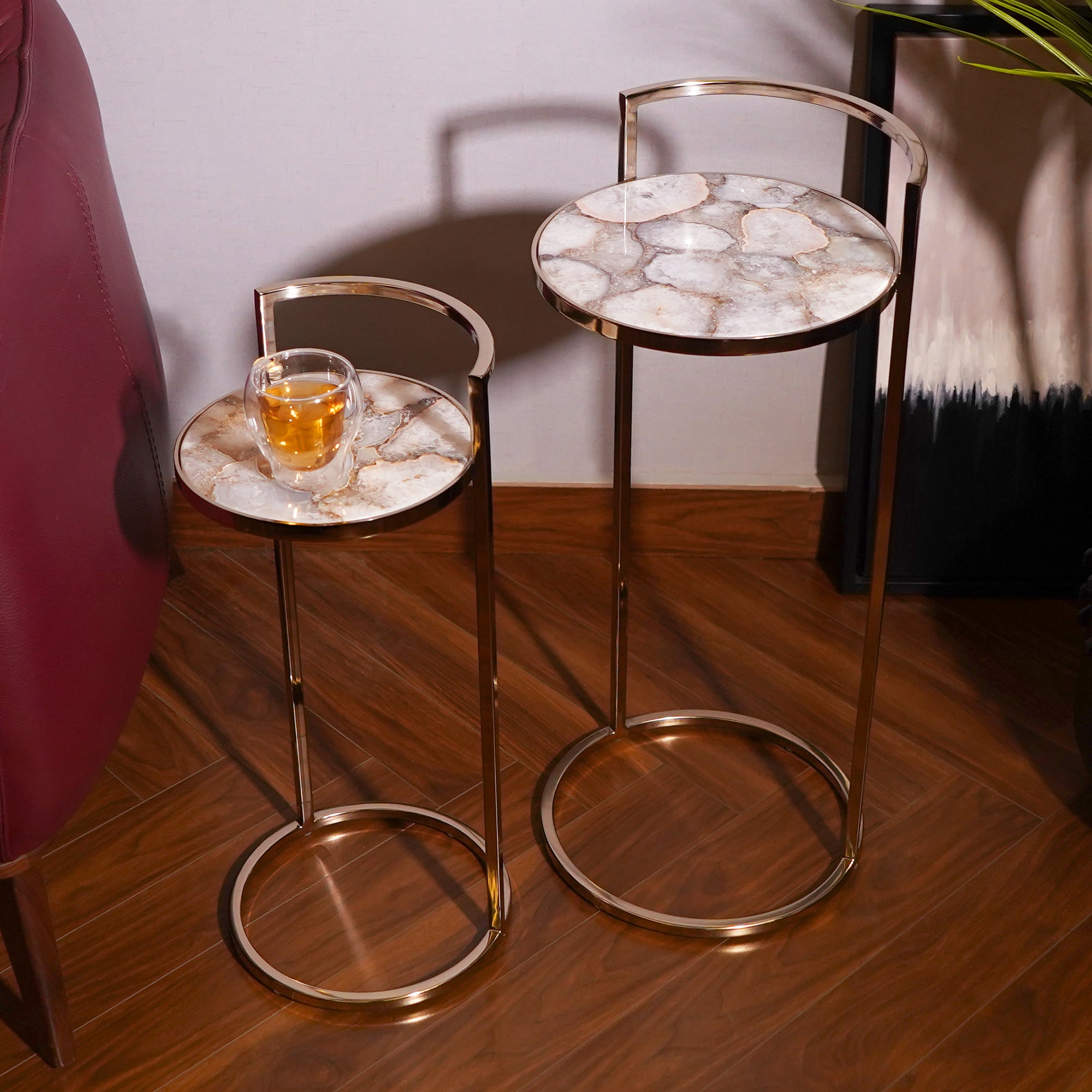 White Agate Nesting Tables