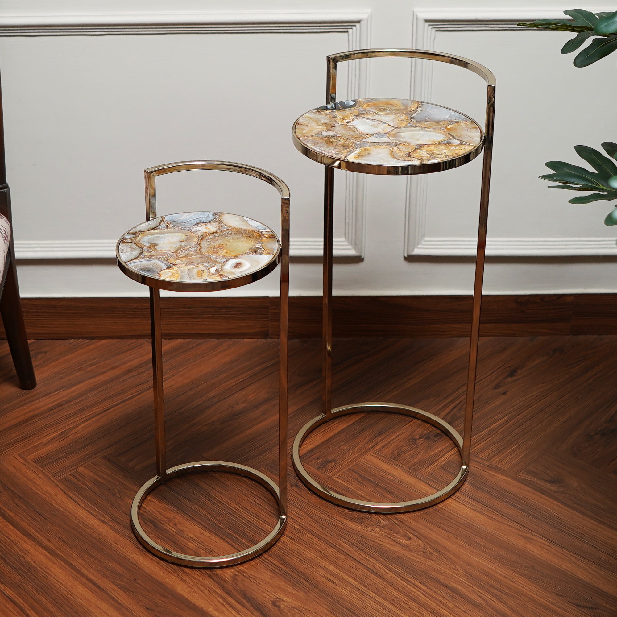 Golden Agate Nesting Tables