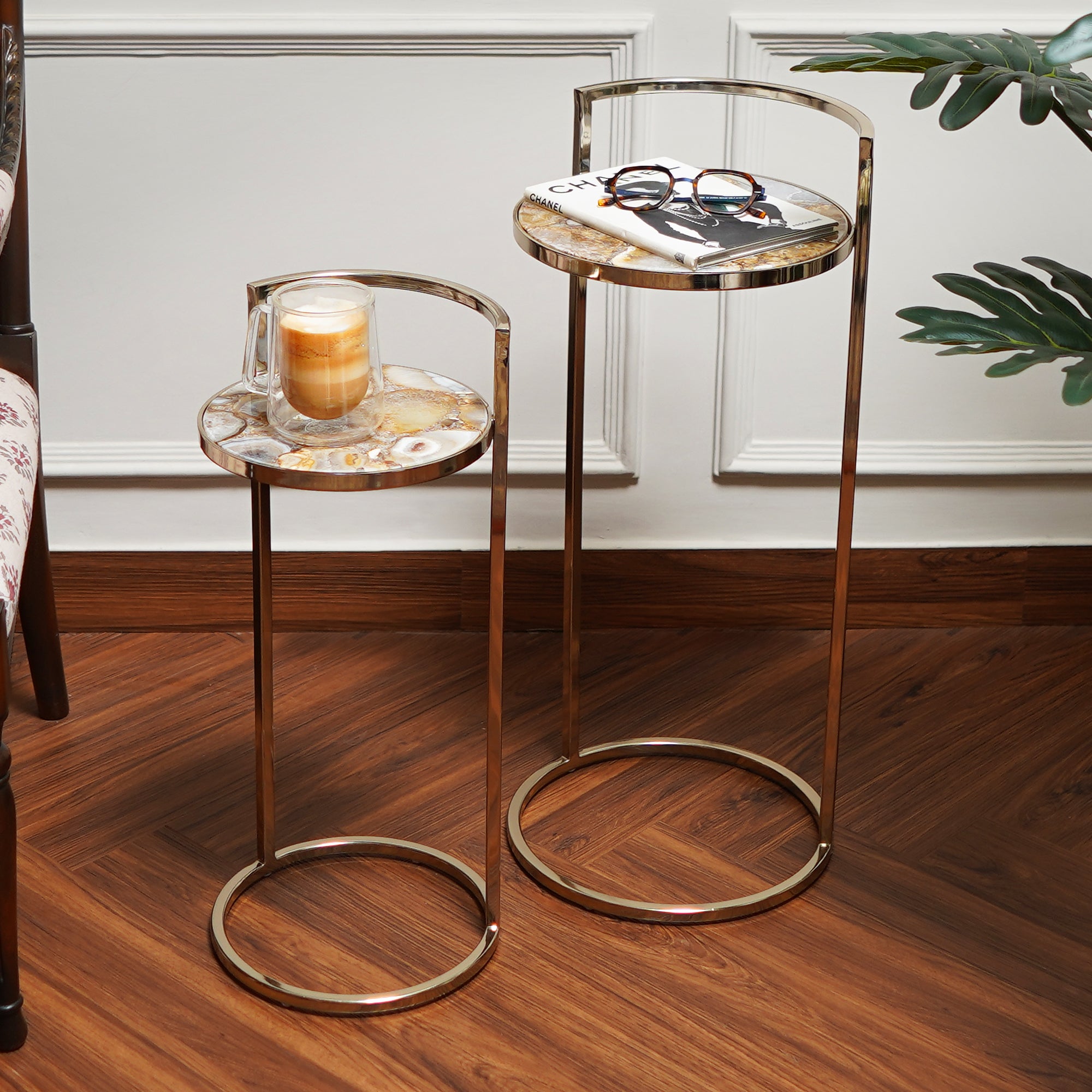 Golden Agate Nesting Tables