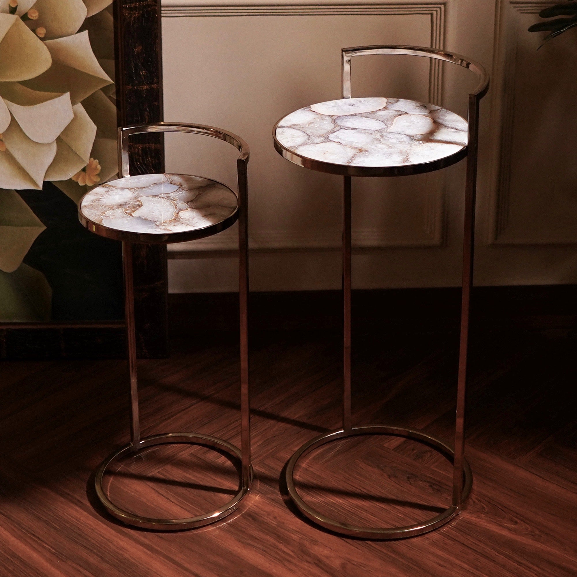 White Agate Nesting Tables